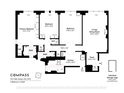 $1,350,000 | 70 East 96th Street, Unit 2D | Upper East Side