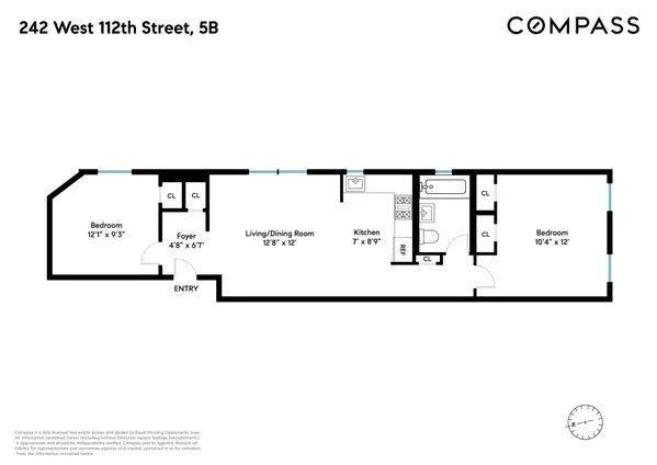 $610,000 | 242 West 112th Street, Unit 5B | Harlem
