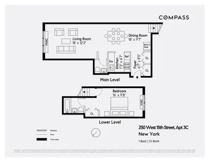 $1,275,000 | 250 West 15th Street, Unit 3C | Chelsea