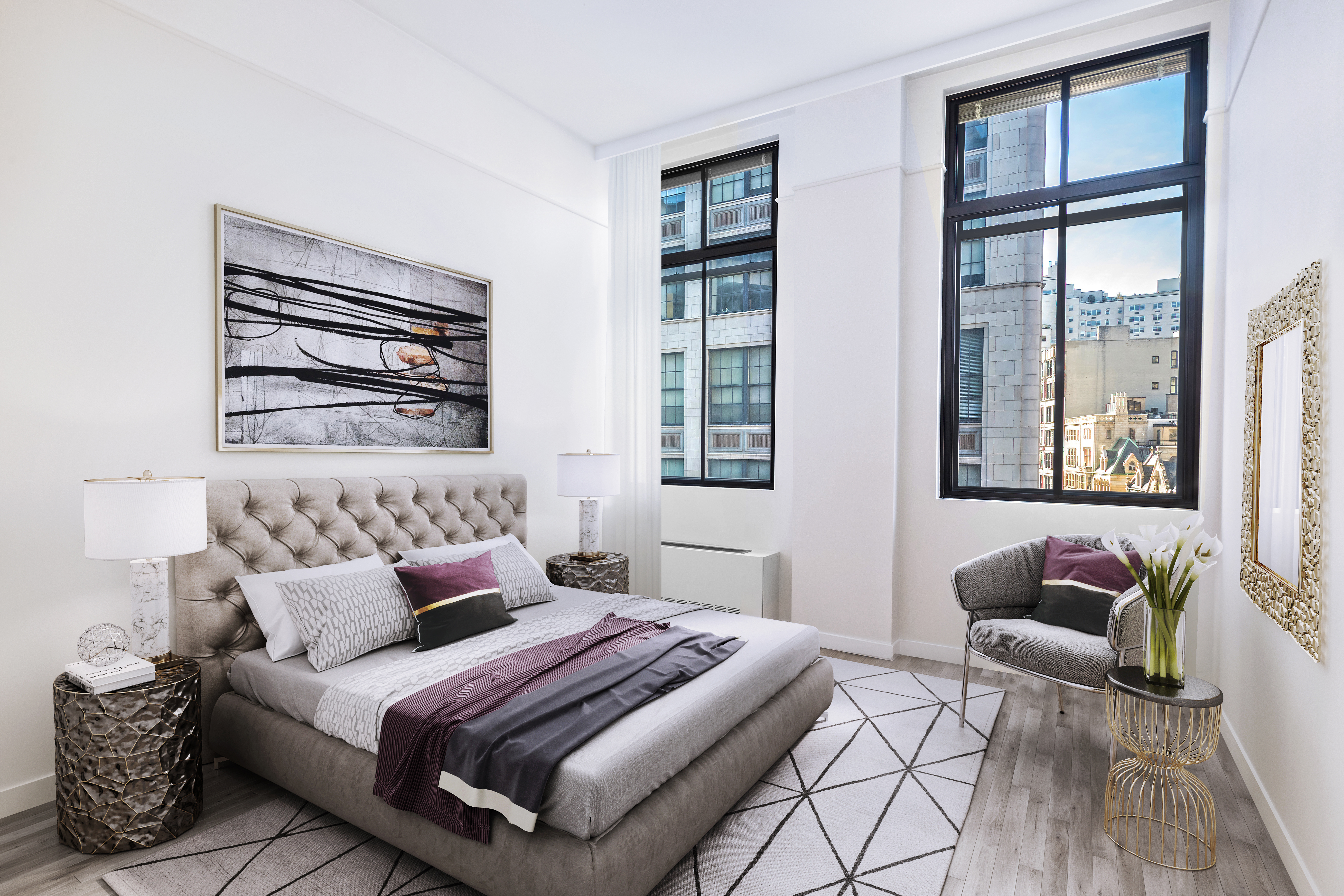 115 4th Avenue, Unit 5C Manhattan, NY 10003 - Photo 7 of 11 a bedroom with furniture and windows