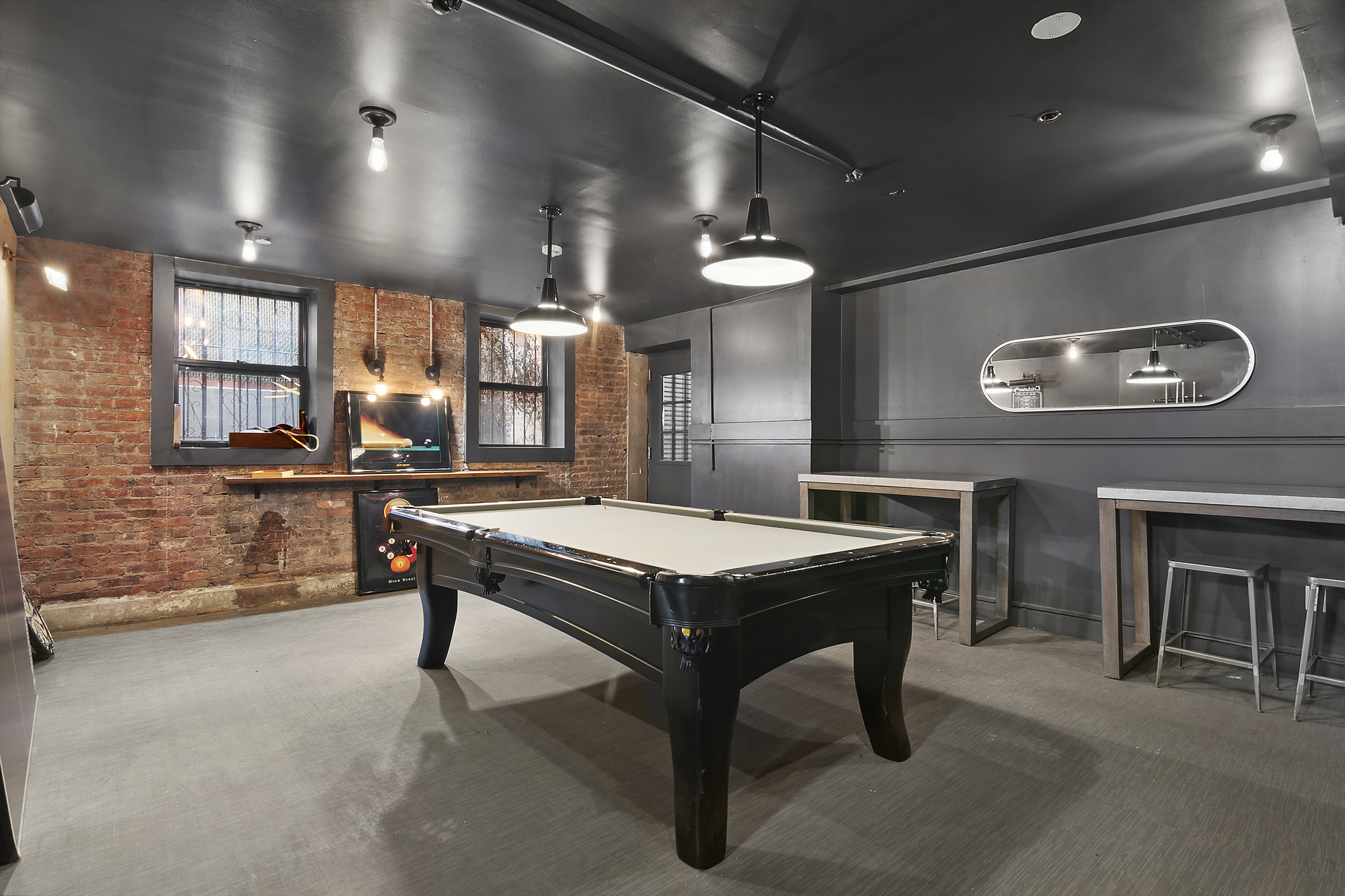 180 Bainbridge Street, Unit 305 Brooklyn, NY 11233 - Photo 19 of 23 a room with pool table and windows