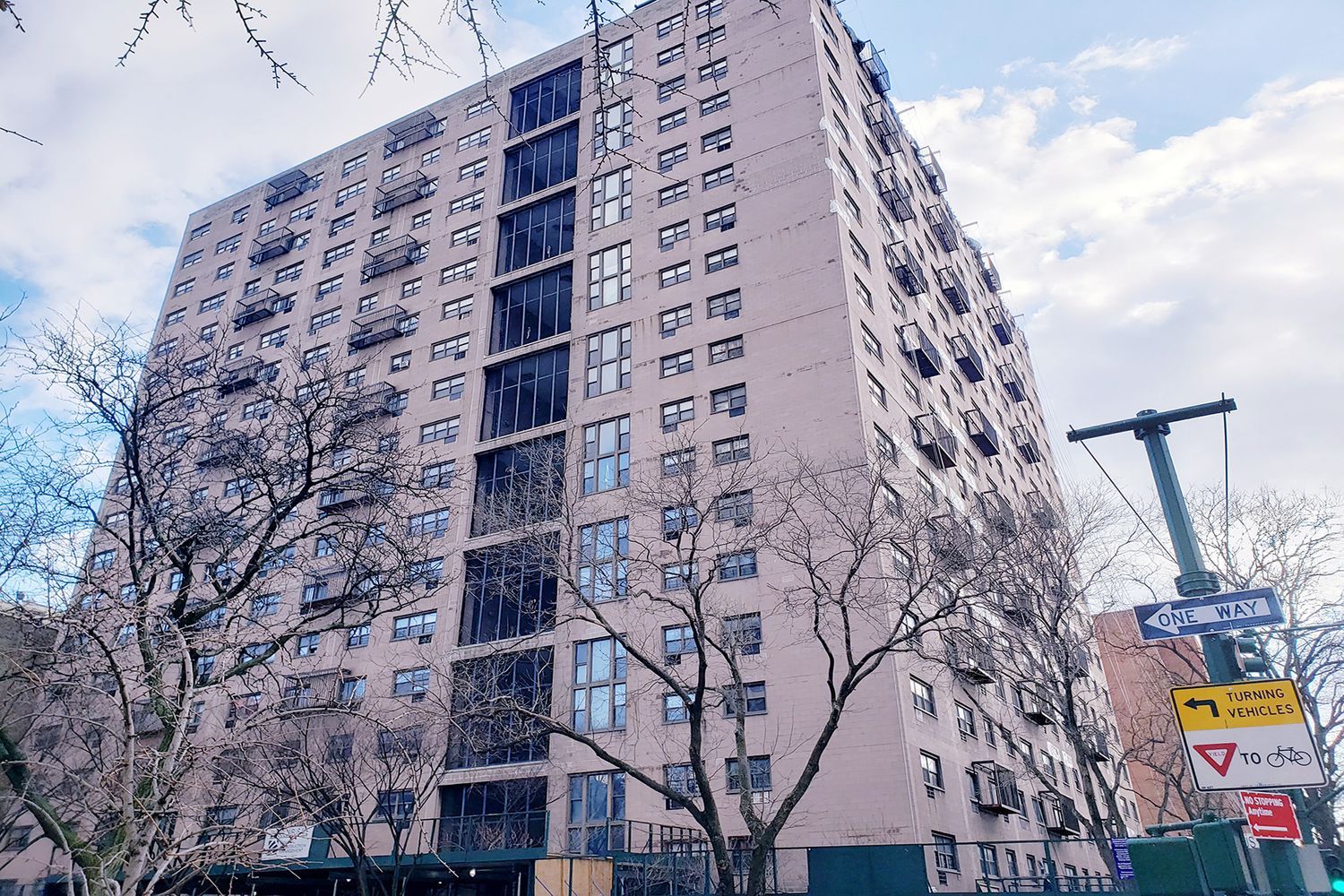 a view of a refrigerator in a room