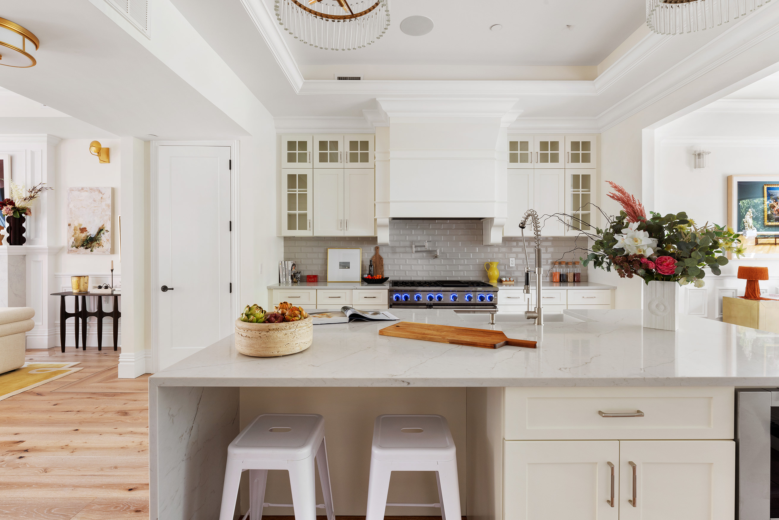 149 Kane Street Brooklyn, NY 11231 - Photo 4 of 26 a kitchen with a refrigerator and a white cabinets