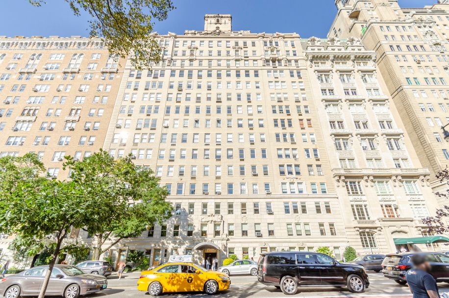 a front view of a building