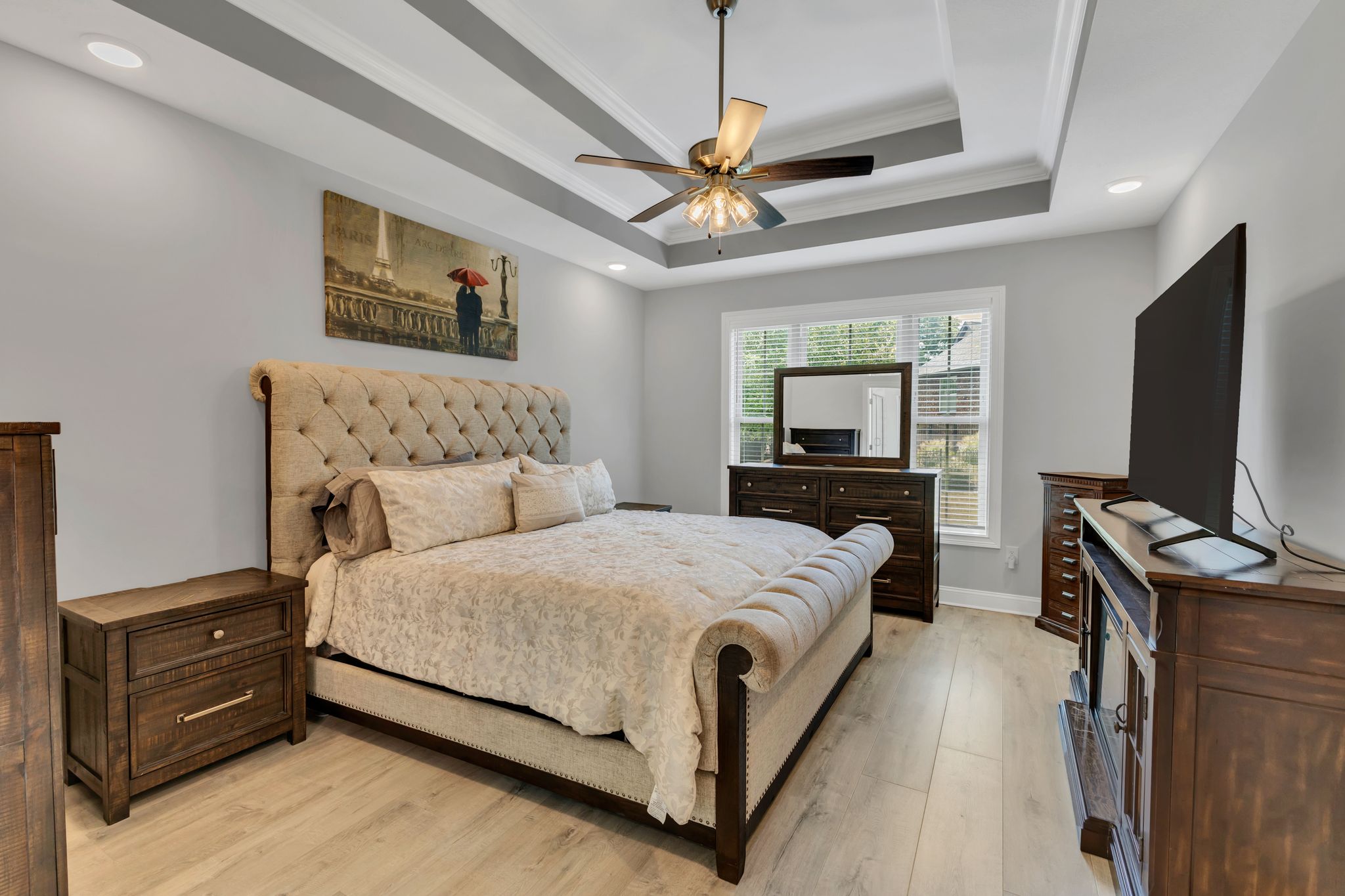 1484 Overlook Point Clarksville, TN 37043 - Photo 24 of 53 a bedroom with a bed and a flat screen tv