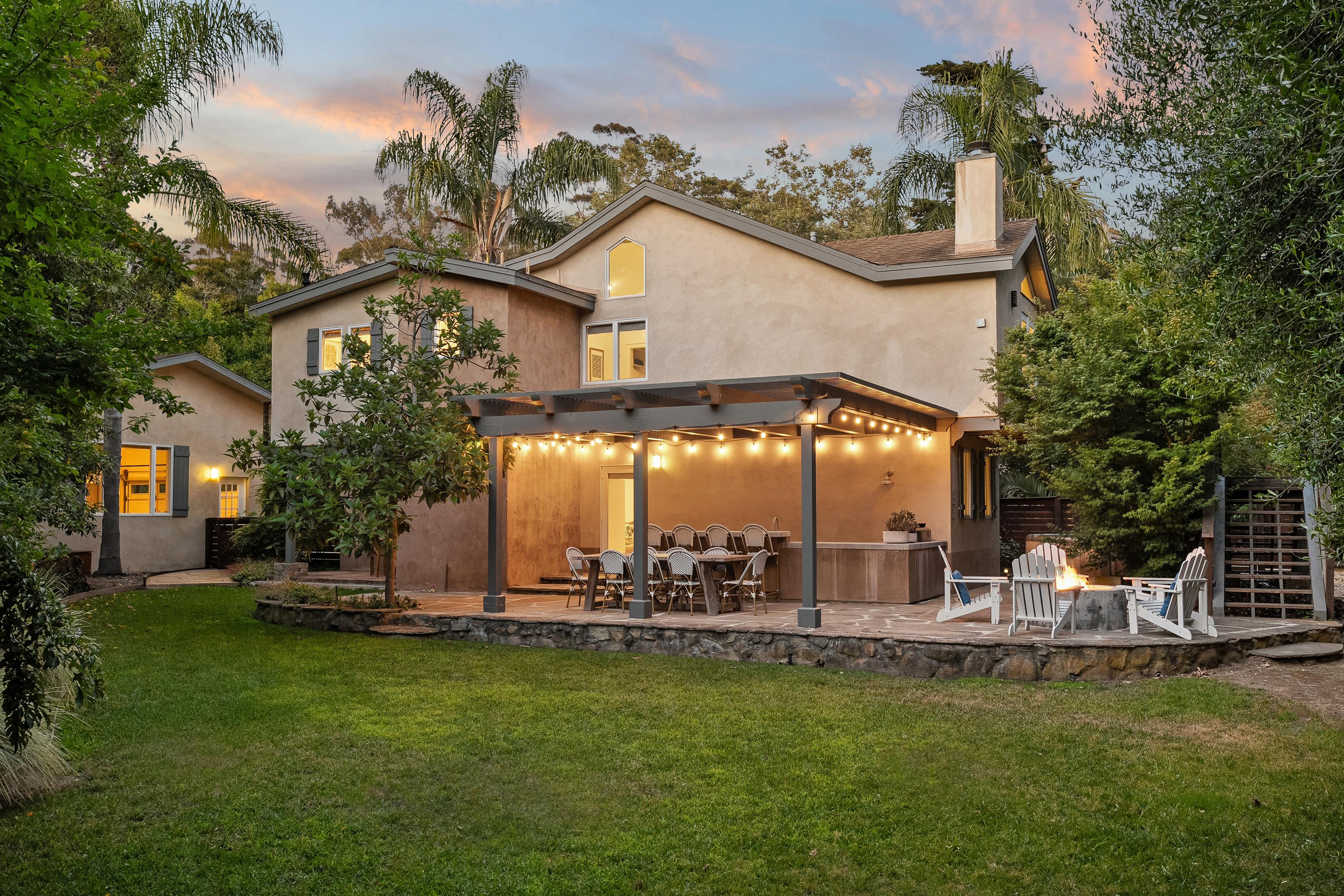 161 Loureyro Road Montecito, CA 93108 - Photo 40 of 52 a view of a house with a yard porch and sitting area