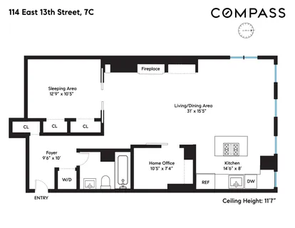 $1,875,000 | 114 East 13th Street, Unit 7C | Greenwich Village