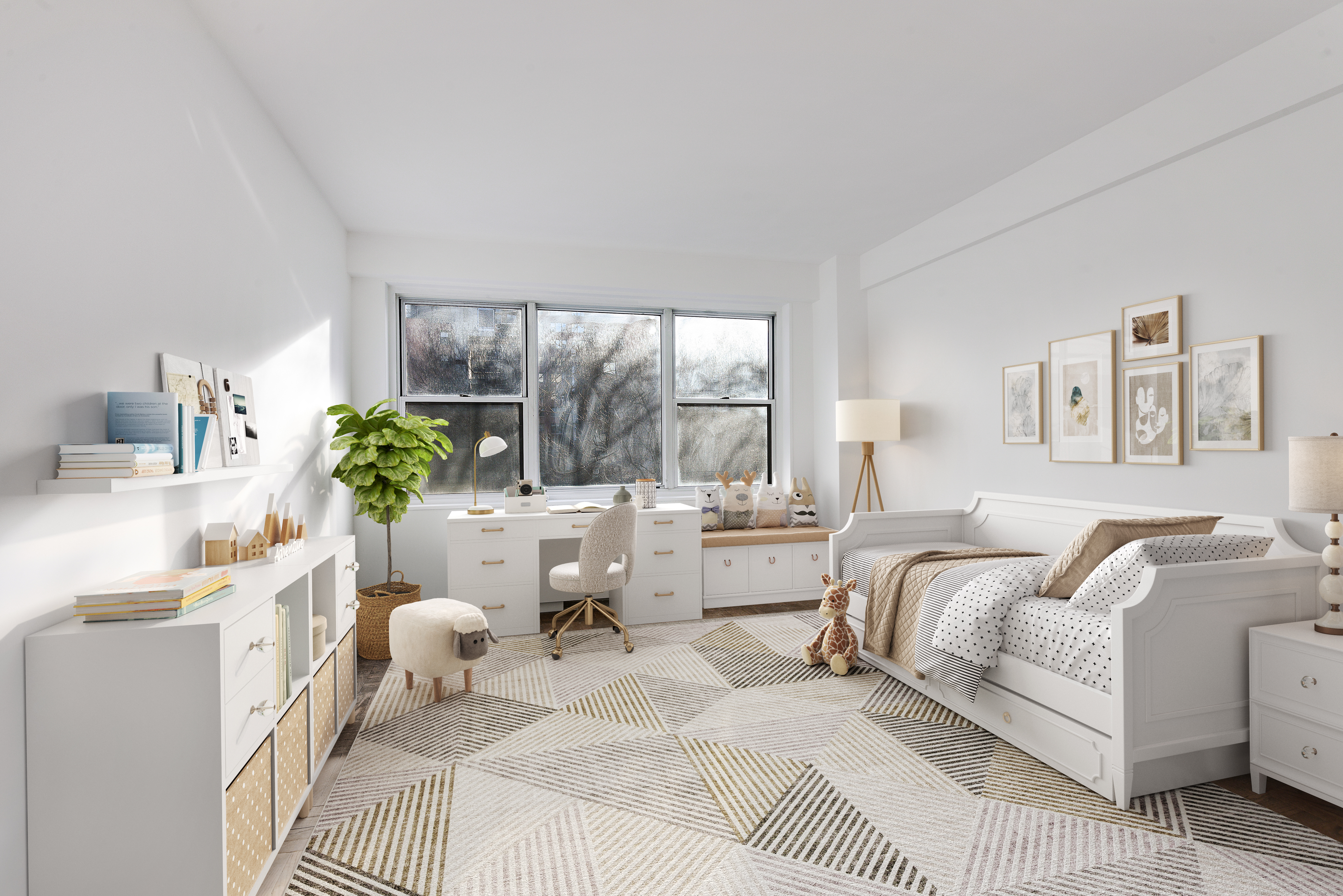 150 East 61st Street, Unit 5C Manhattan, NY 10065 - Photo 15 of 18 a living room with furniture and a large window