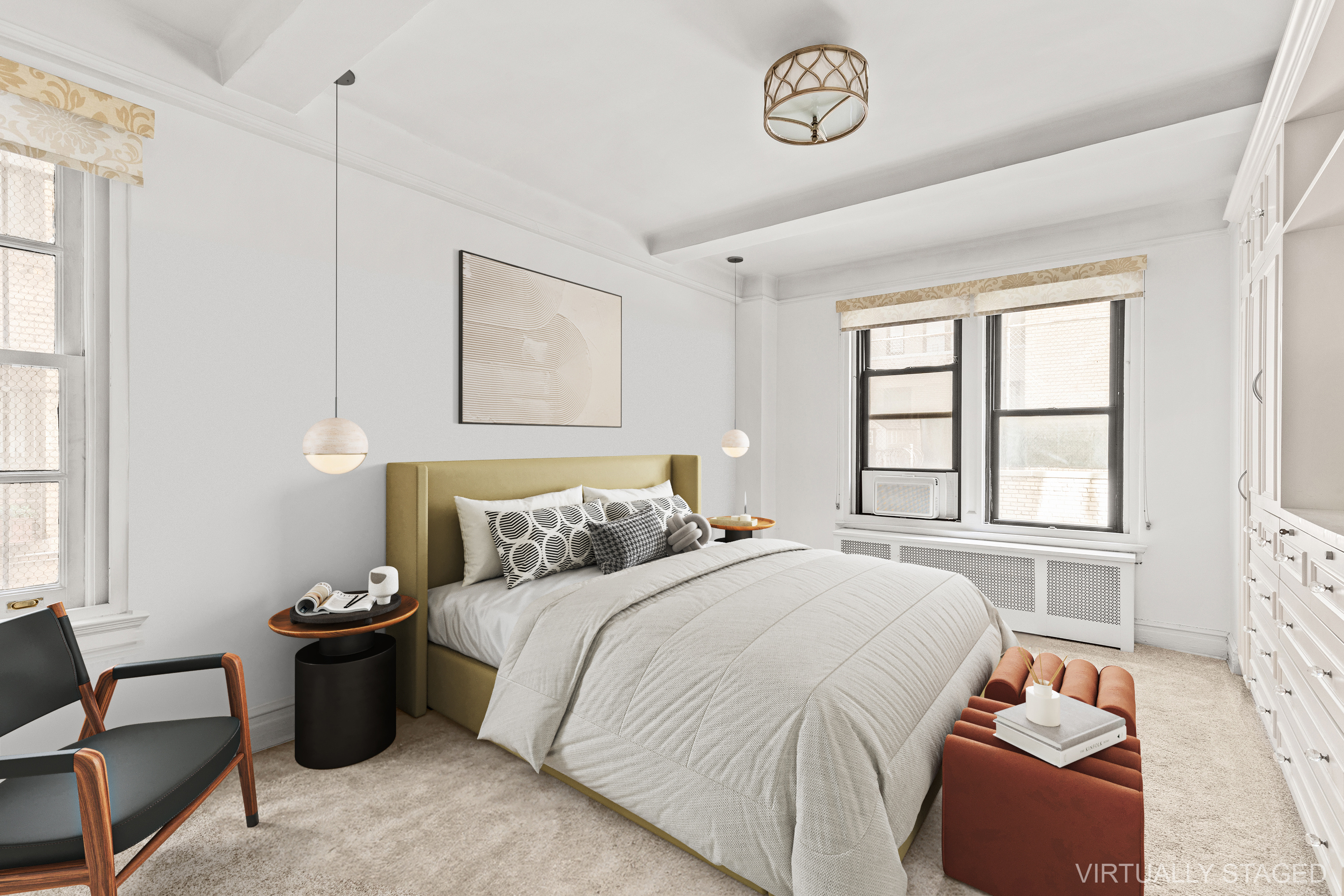 70 East 96th Street, Unit 2D Manhattan, NY 10128 - Photo 5 of 14 a bedroom with a bed and a window