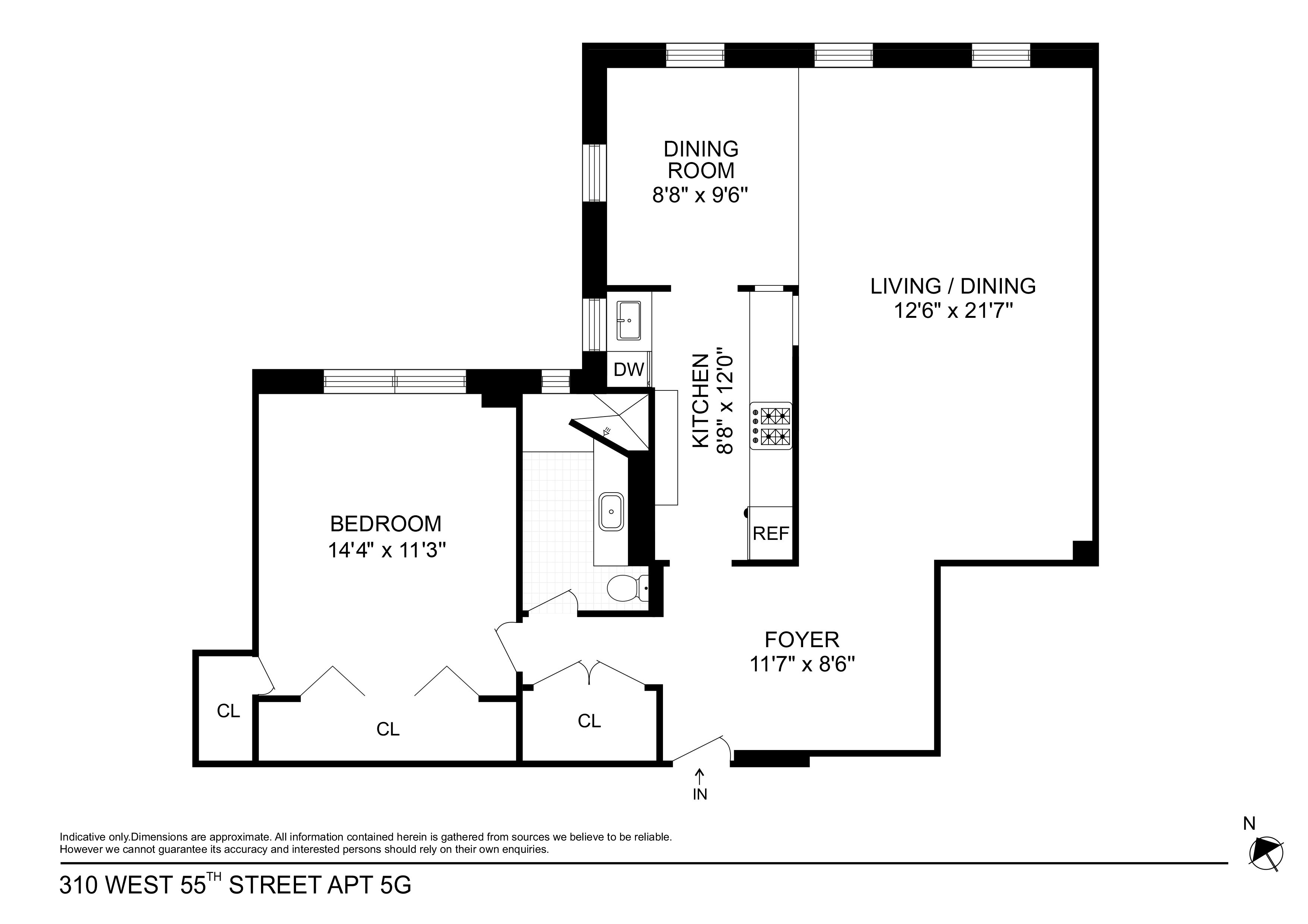 310 West 55th Street, Unit 5G Manhattan, NY 10019 - Photo 7 of 7 a picture of a book and a bed