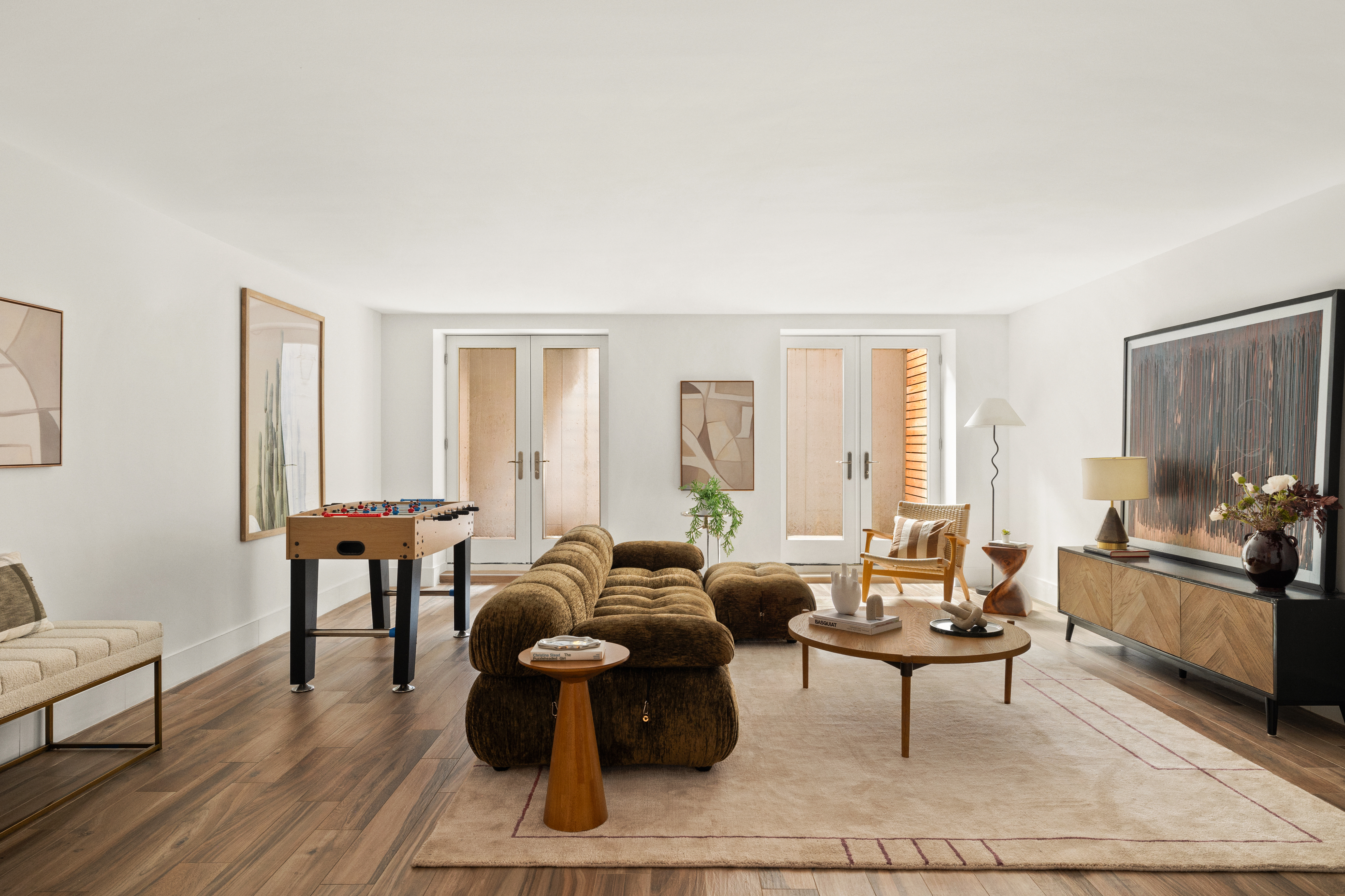 800 Dean Street, Unit GARDEN Brooklyn, NY 11238 - Photo 5 of 11 a living room with furniture and a flat screen tv