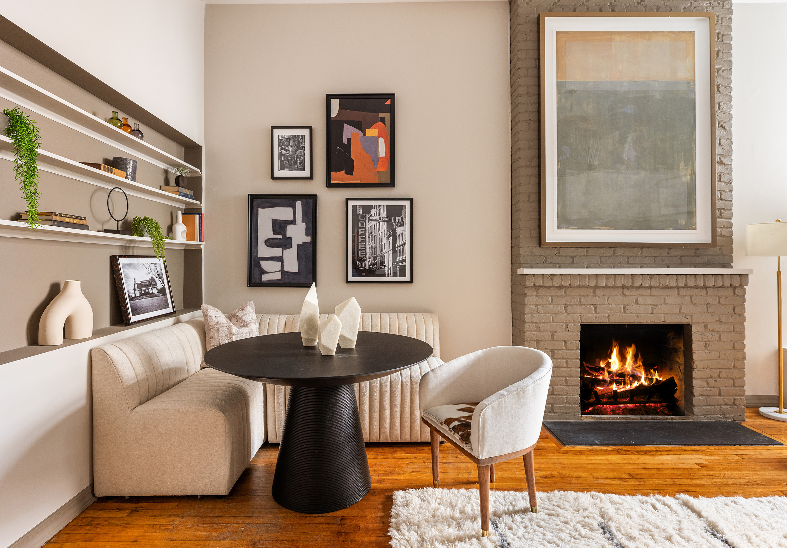 107 West 78th Street, Unit B Manhattan, NY 10024 - Photo 2 of 15 a living room with furniture and a fireplace