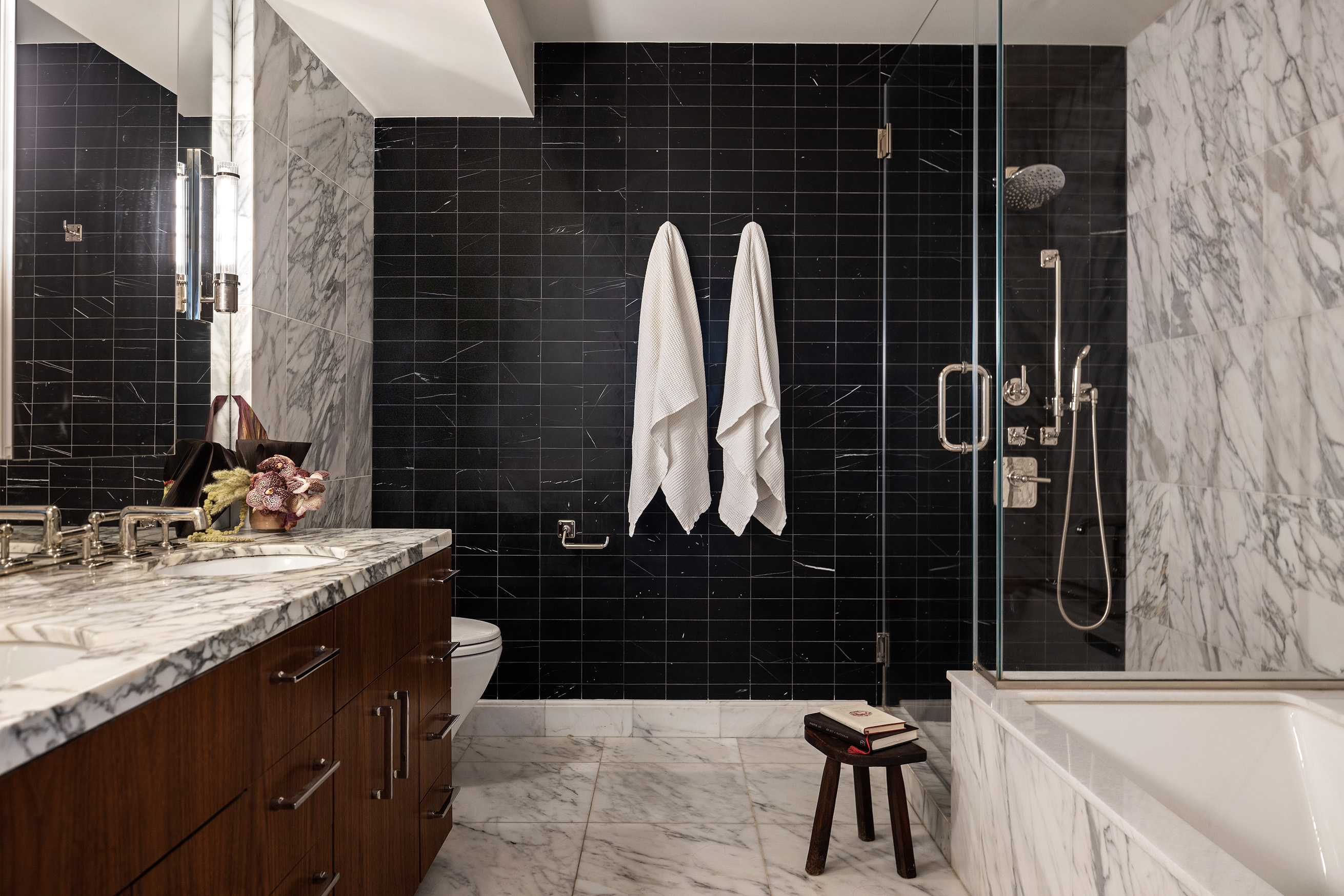 54 MacDougal Street, Unit 1 Manhattan, NY 10012 - Photo 9 of 23 a bathroom with a sink and a mirror