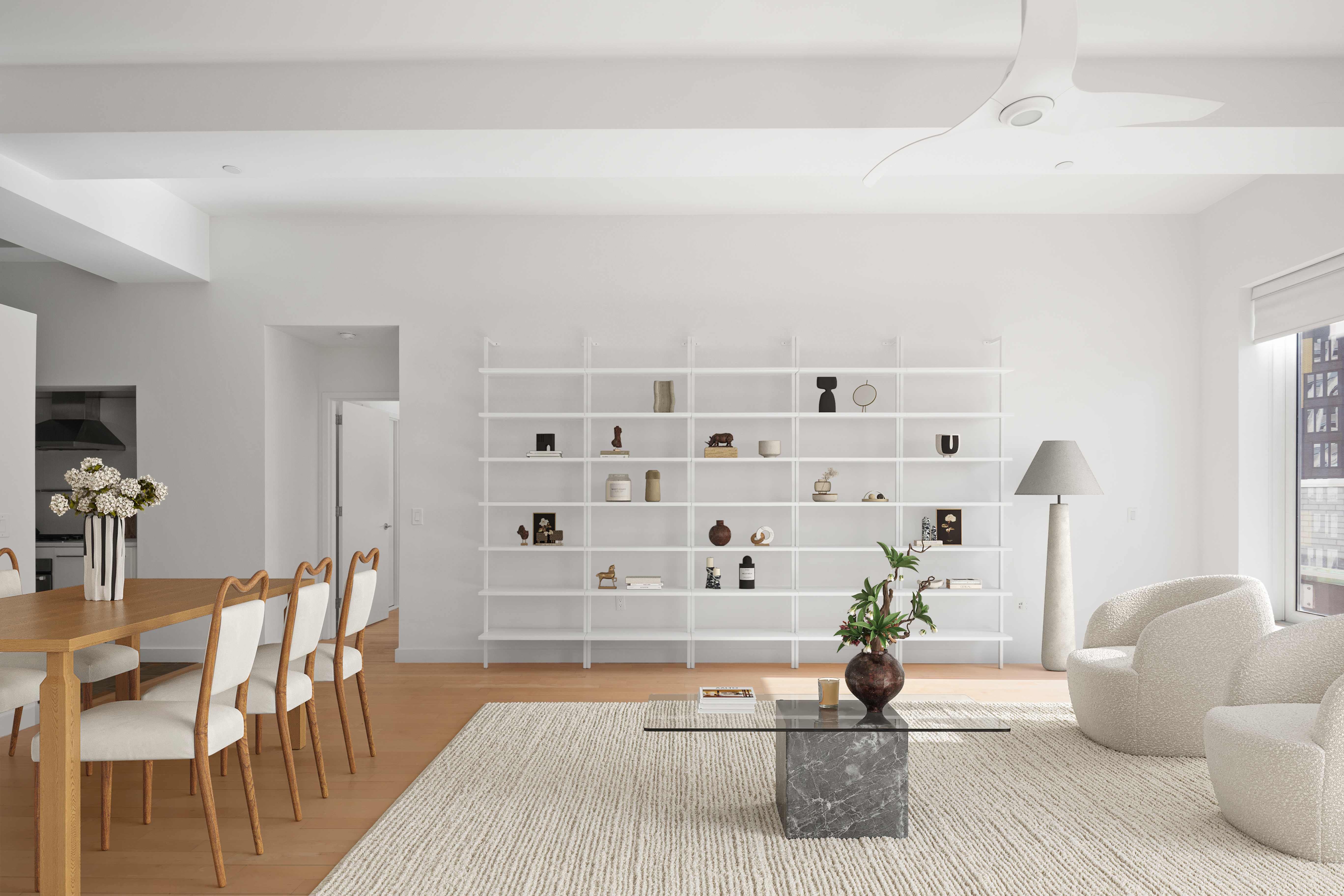 15 Broad Street, Unit 2926 Manhattan, NY 10005 - Photo 4 of 26 a living room with furniture and wooden floor