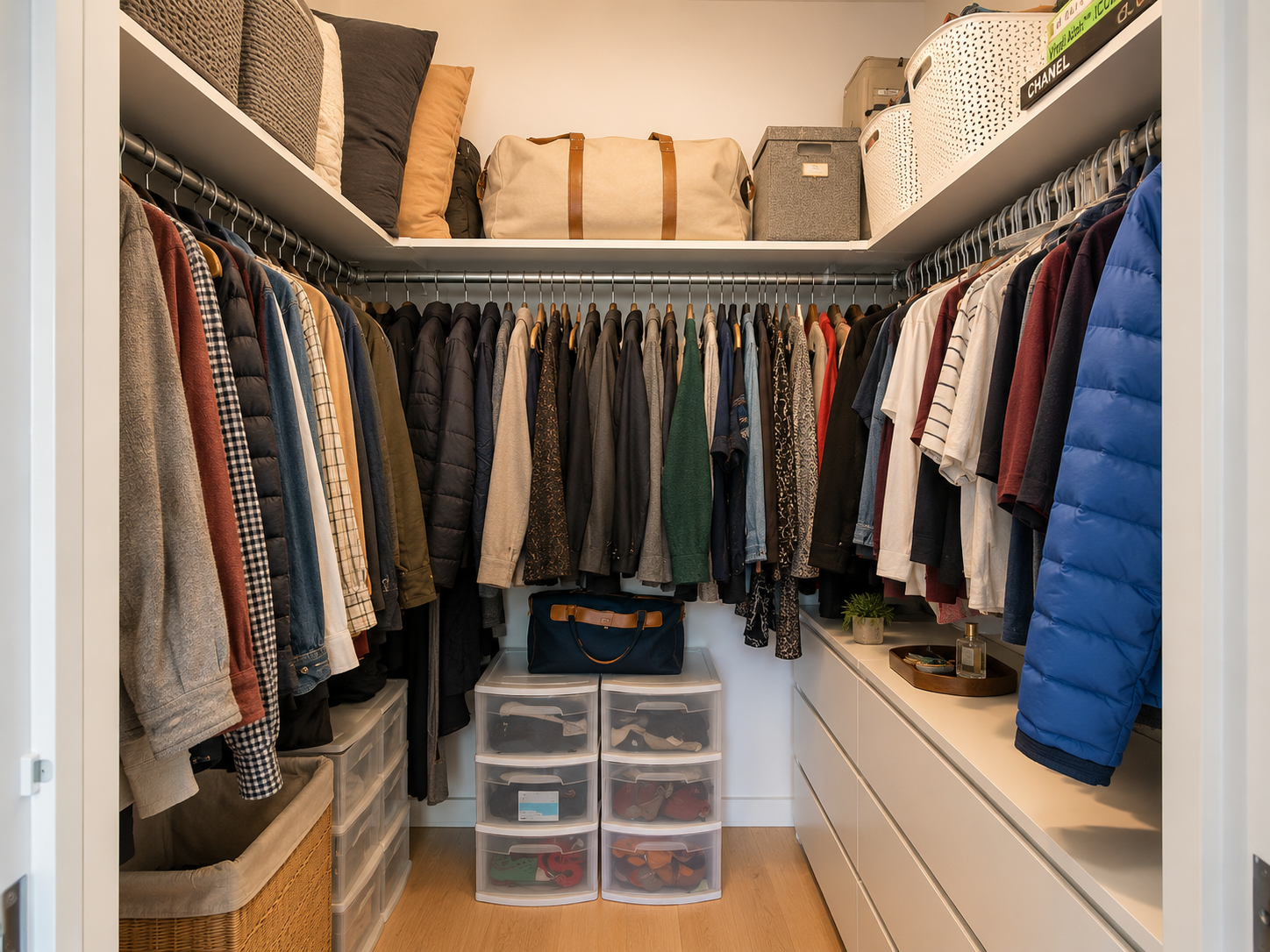 545 Washington Avenue, Unit 508 Brooklyn, NY 11238 - Photo 5 of 16 a view of walk in closet with clothes and shoes
