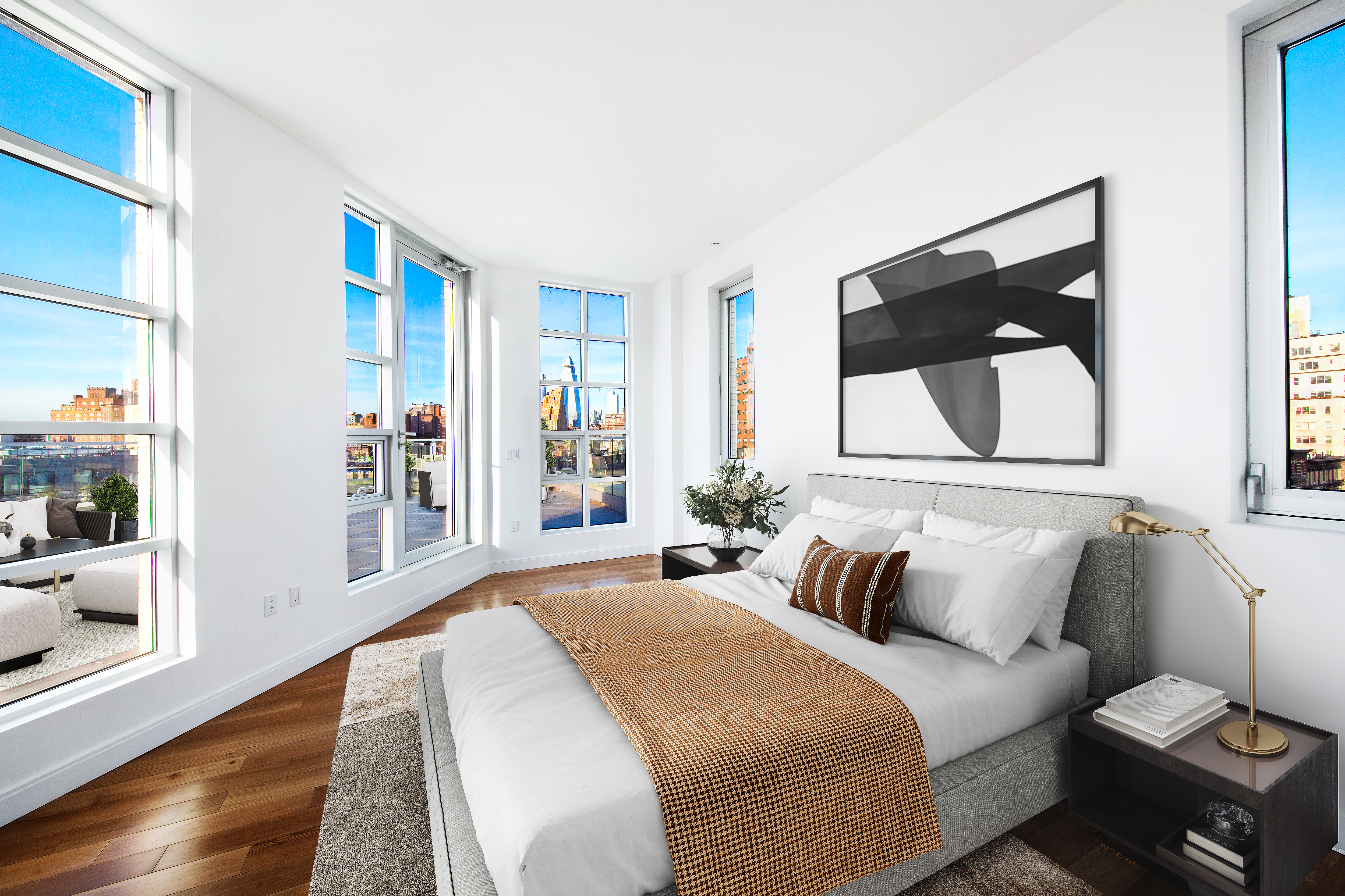 117 7th Avenue South, Unit PH Manhattan, NY 10014 - Photo 3 of 5 a bedroom with a bed and a window