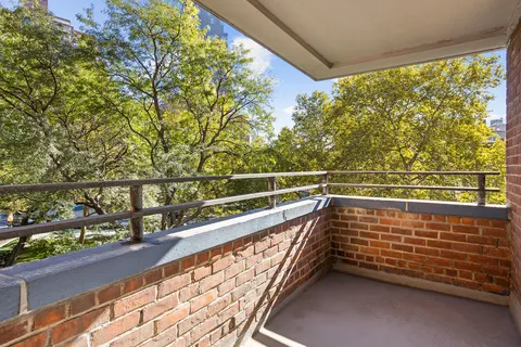 a view of balcony with mountain view