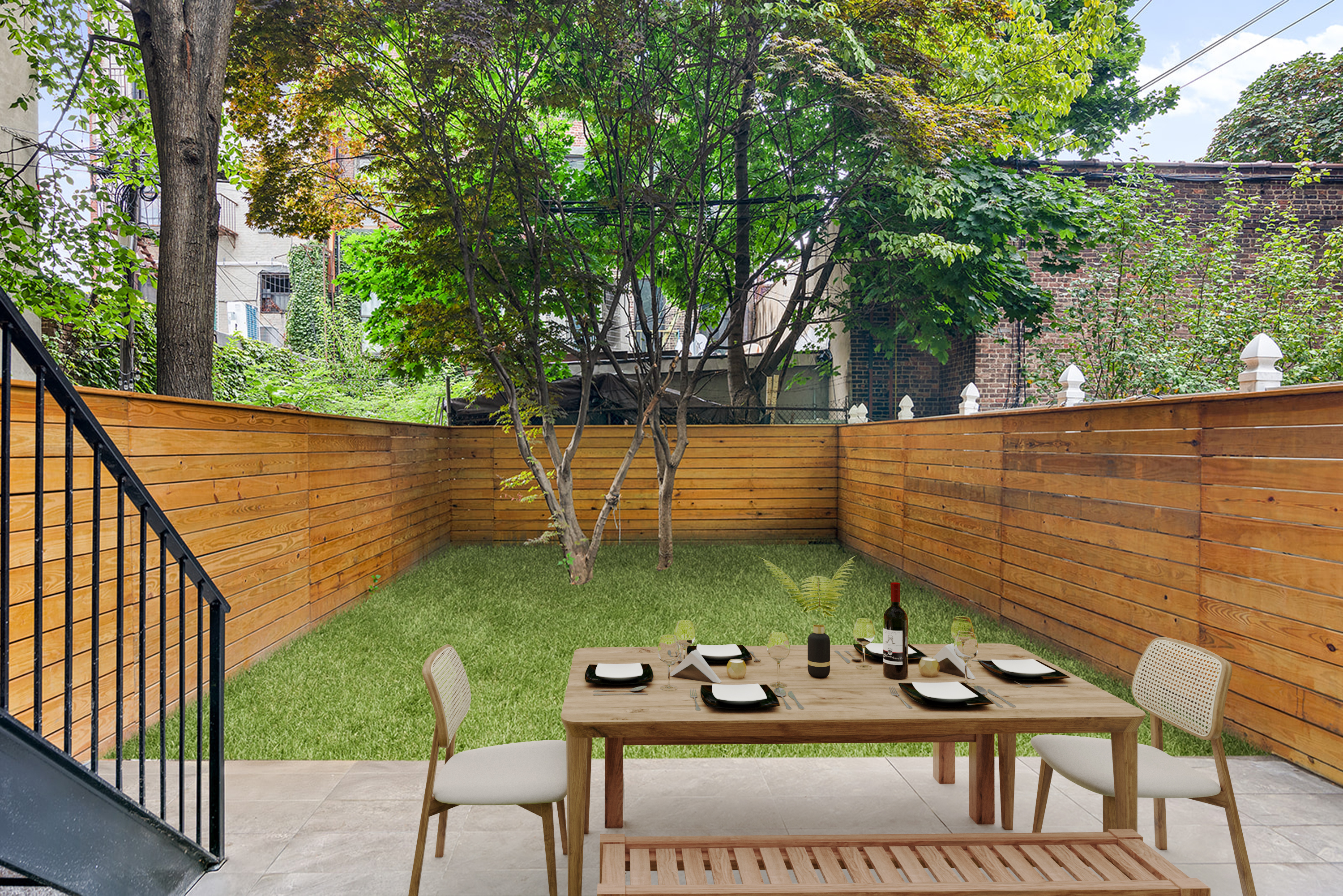 371 Herkimer Street Brooklyn, NY 11213 - Photo 13 of 16 a view of a chairs and table on the deck