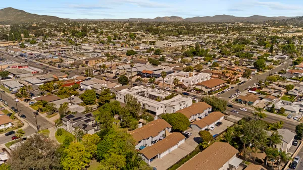 an aerial view of multiple house
