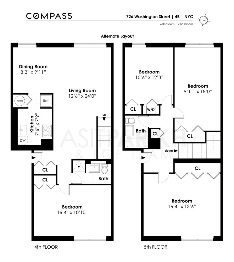$1,625,000 | 726 Washington Street, Unit 4B | West Village