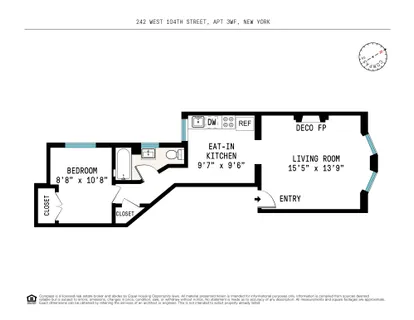 $575,000 | 242 West 104th Street, Unit 3WF | Upper West Side