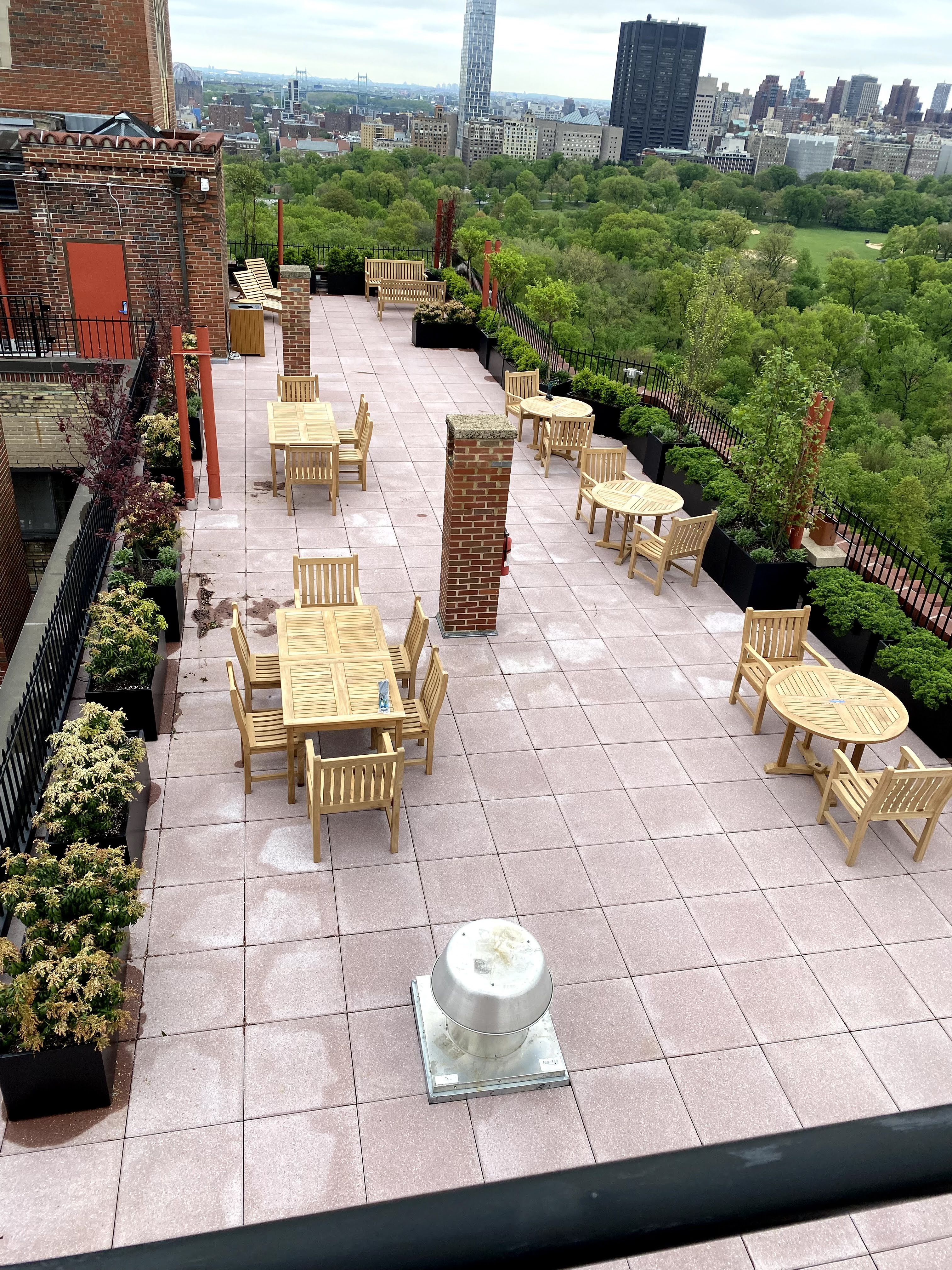 444 Central Park West, Unit 2H Manhattan, NY 10025 - Photo 13 of 16 a view of a terrace with furniture and garden