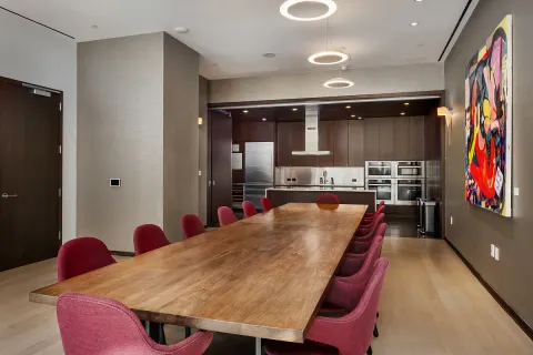 a room with gym equipment