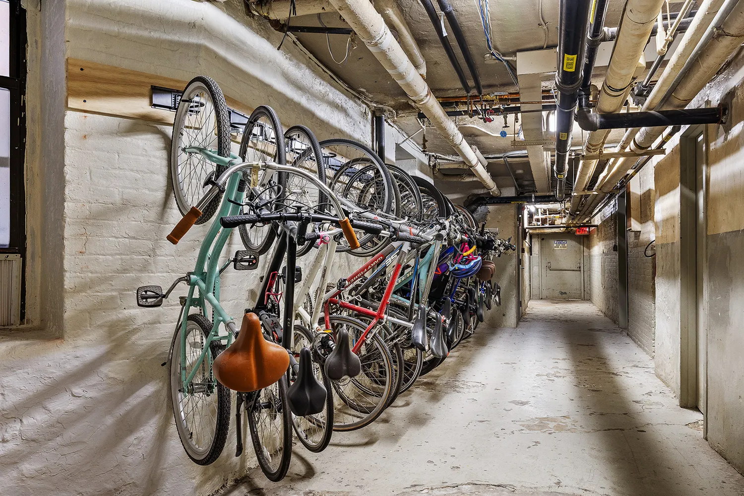 a view of a bike storage