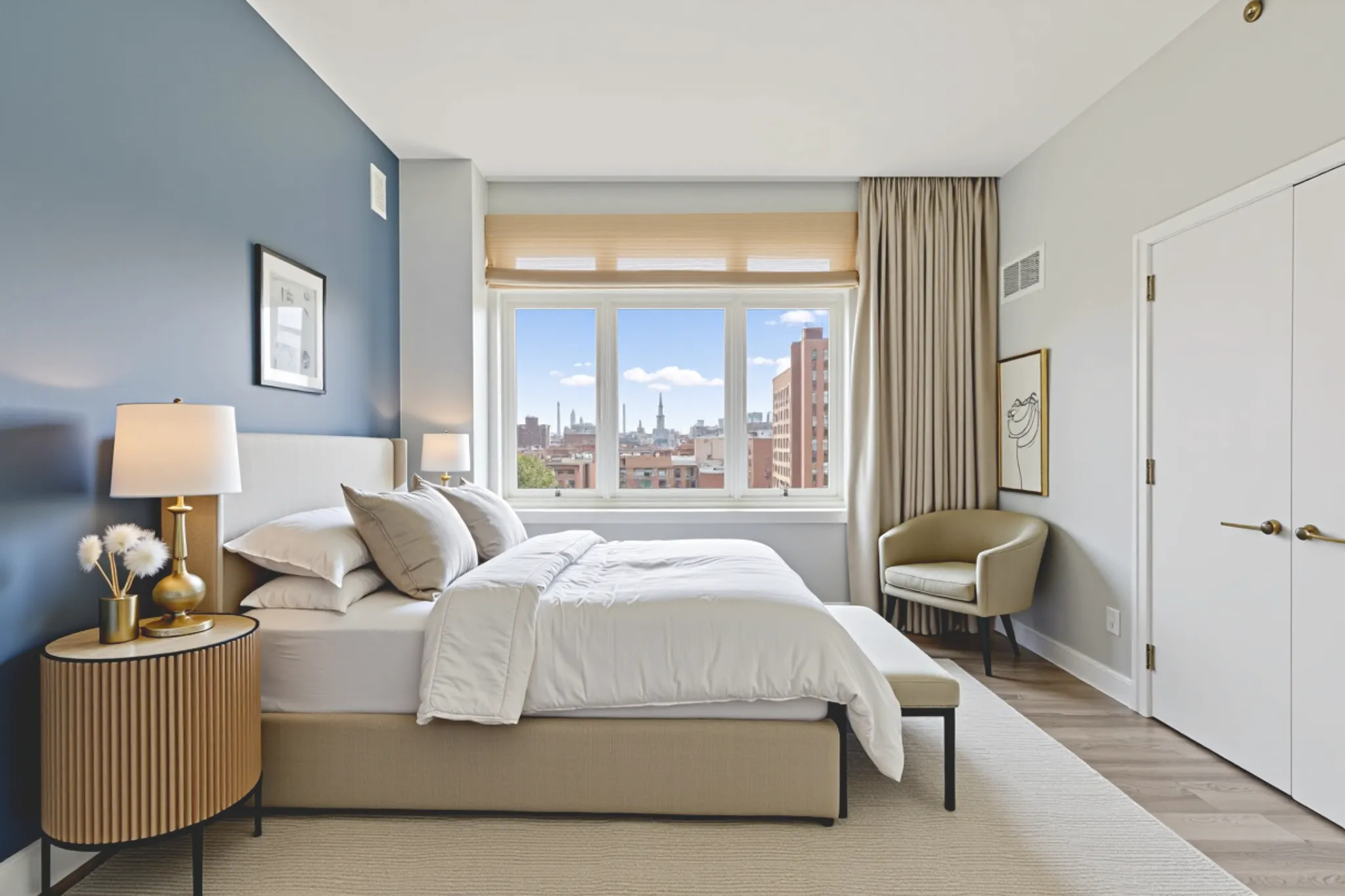 2300 Frederick Douglass Boulevard, Unit 9F Manhattan, NY 10027 - Photo 9 of 15 a bedroom with a bed and window