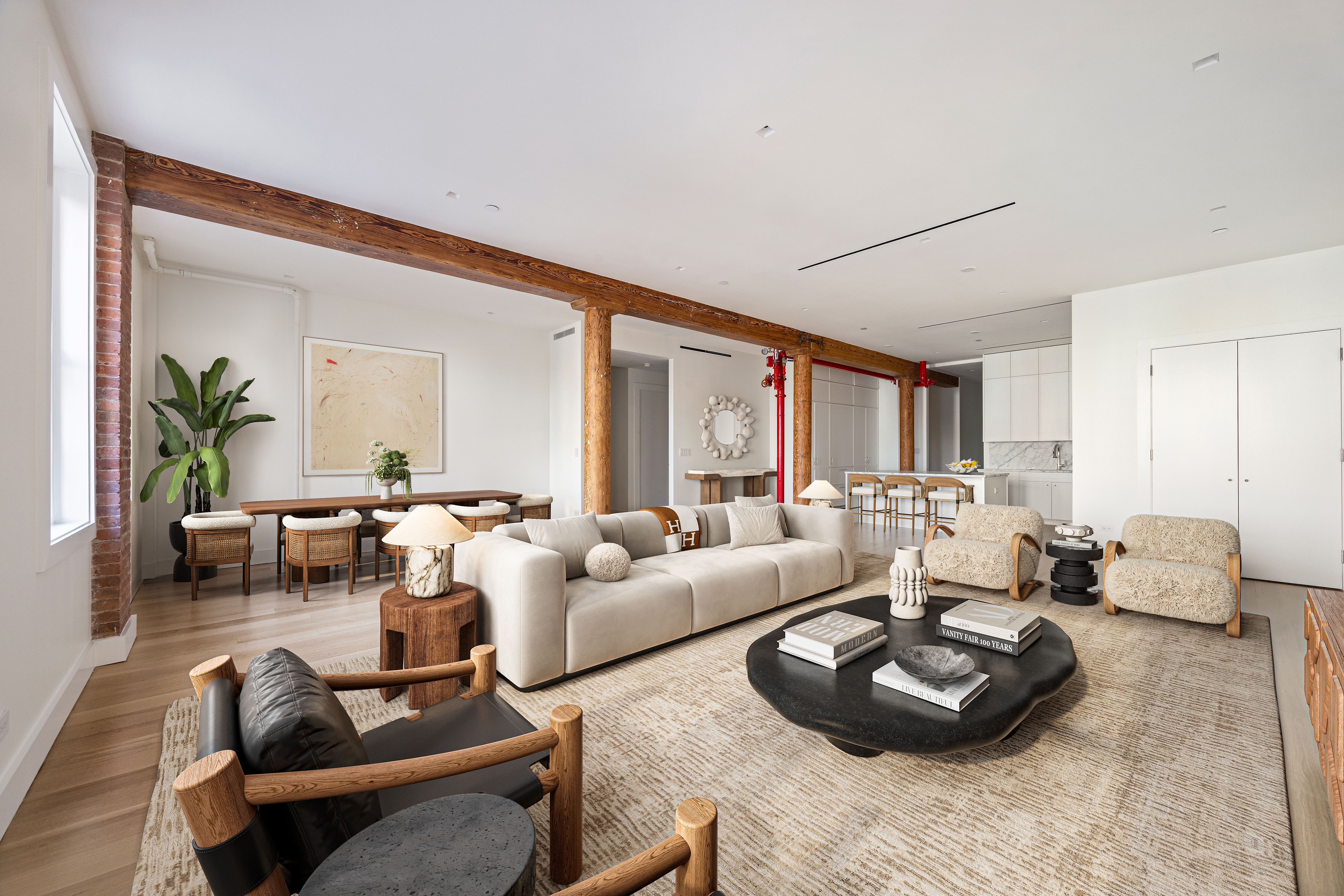 243 West Broadway, Unit 3 Manhattan, NY 10013 - Photo 2 of 25 a living room with furniture and a large window