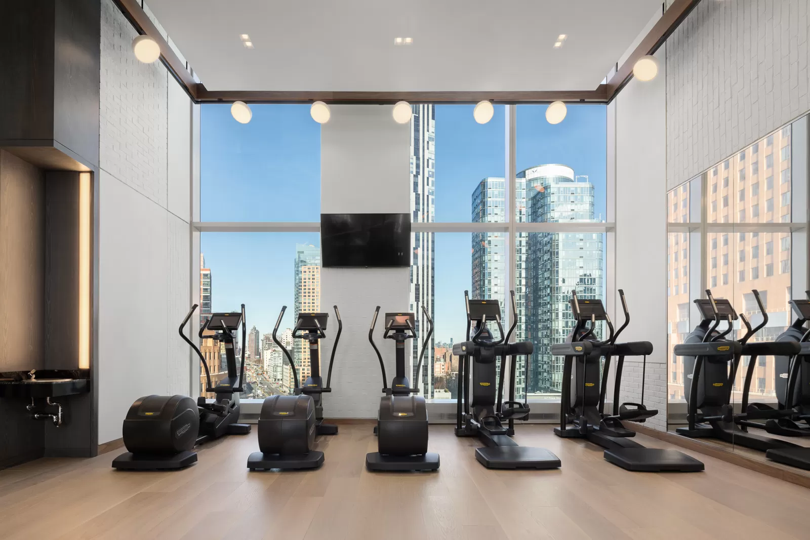 1 City Point, Unit 36D Brooklyn, NY 11201 - Photo 11 of 16 a view of a room with gym equipment