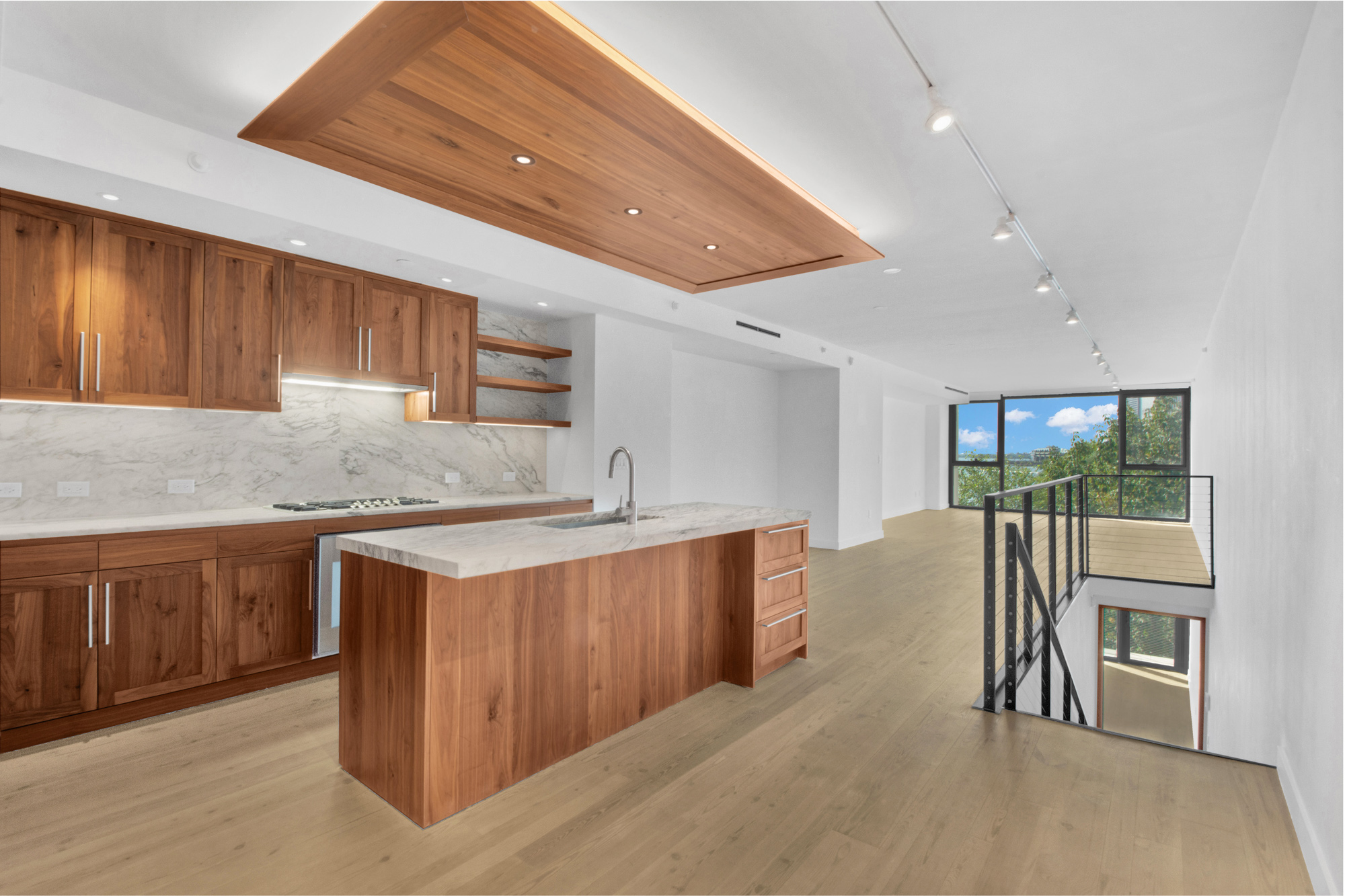 90 Furman Street, Unit N405 Brooklyn, NY 11201 - Photo 19 of 36 a kitchen with stainless steel appliances granite countertop a stove a sink and a refrigerator