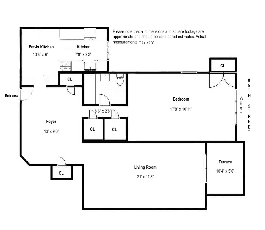 34-41 85th Street, Unit 4R Queens, NY 11372 - Photo 19 of 19 a picture of a floor plan