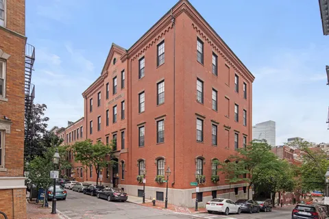 a front view of a building