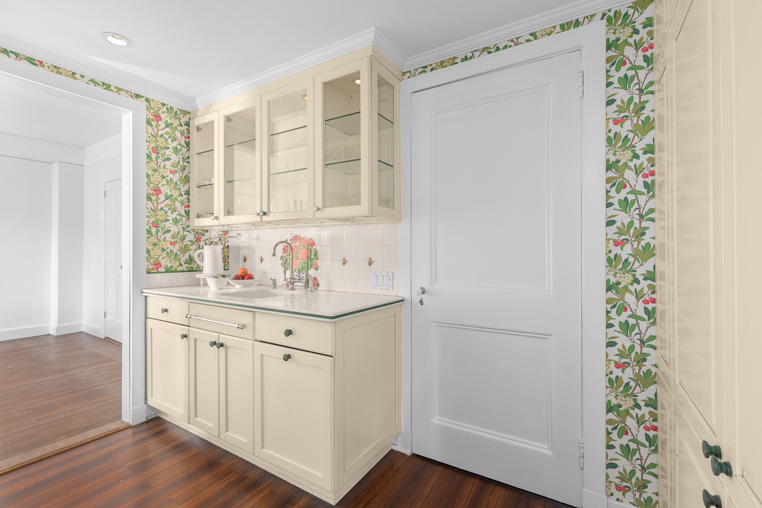 1088 Park Avenue, Unit 15C Manhattan, NY 10128 - Photo 15 of 26 a bathroom with a granite countertop sink and a mirror