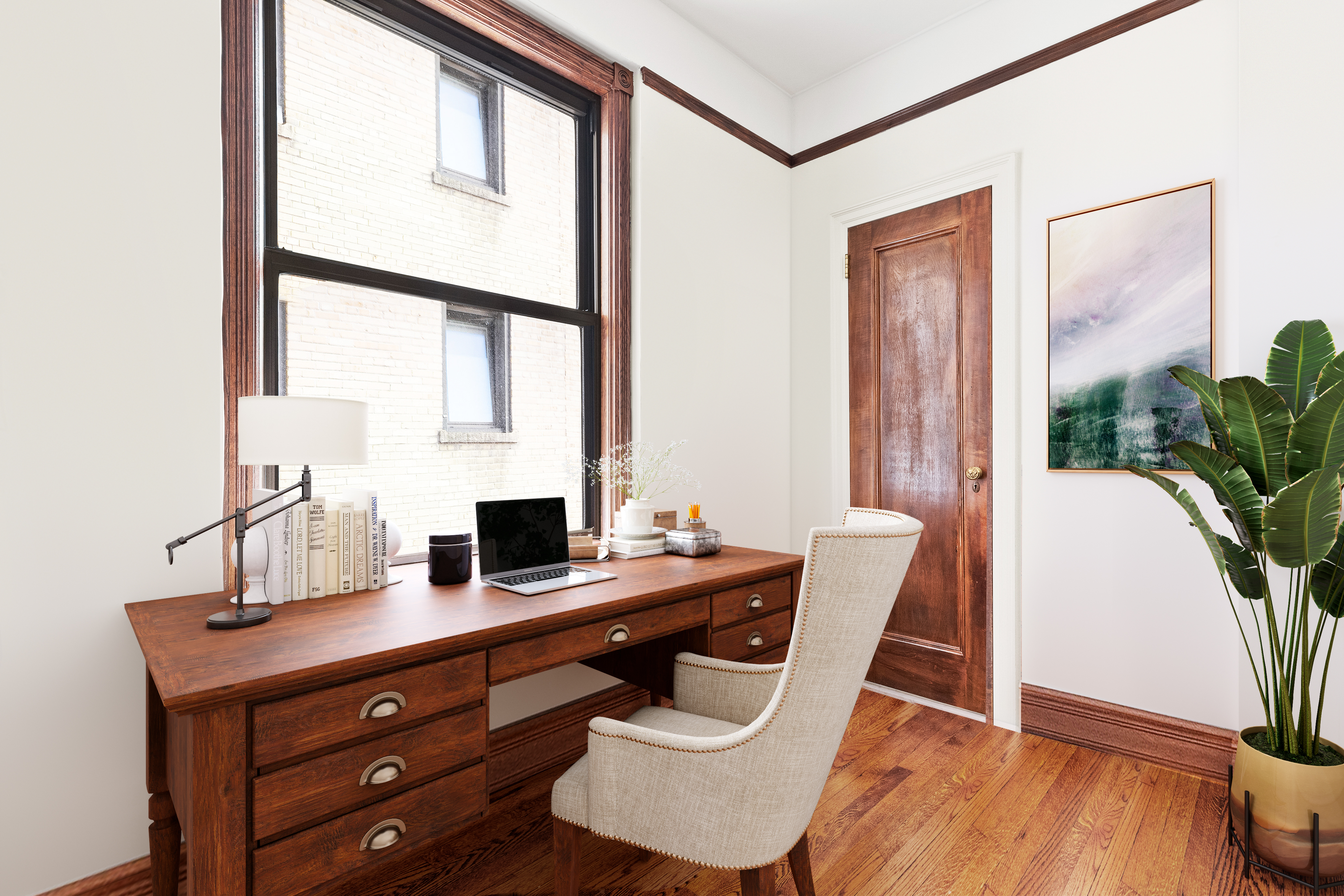 410 East 57th Street, Unit 15B Manhattan, NY 10022 - Photo 4 of 17 a view of a workspace with furniture and a window
