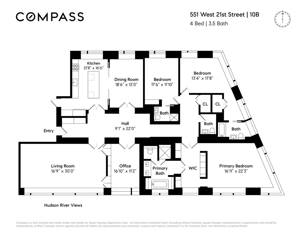 551 West 21st Street, Unit 10B Manhattan, NY 10011 - Photo 21 of 21 a picture of a room with lots of white walls and black white appliances