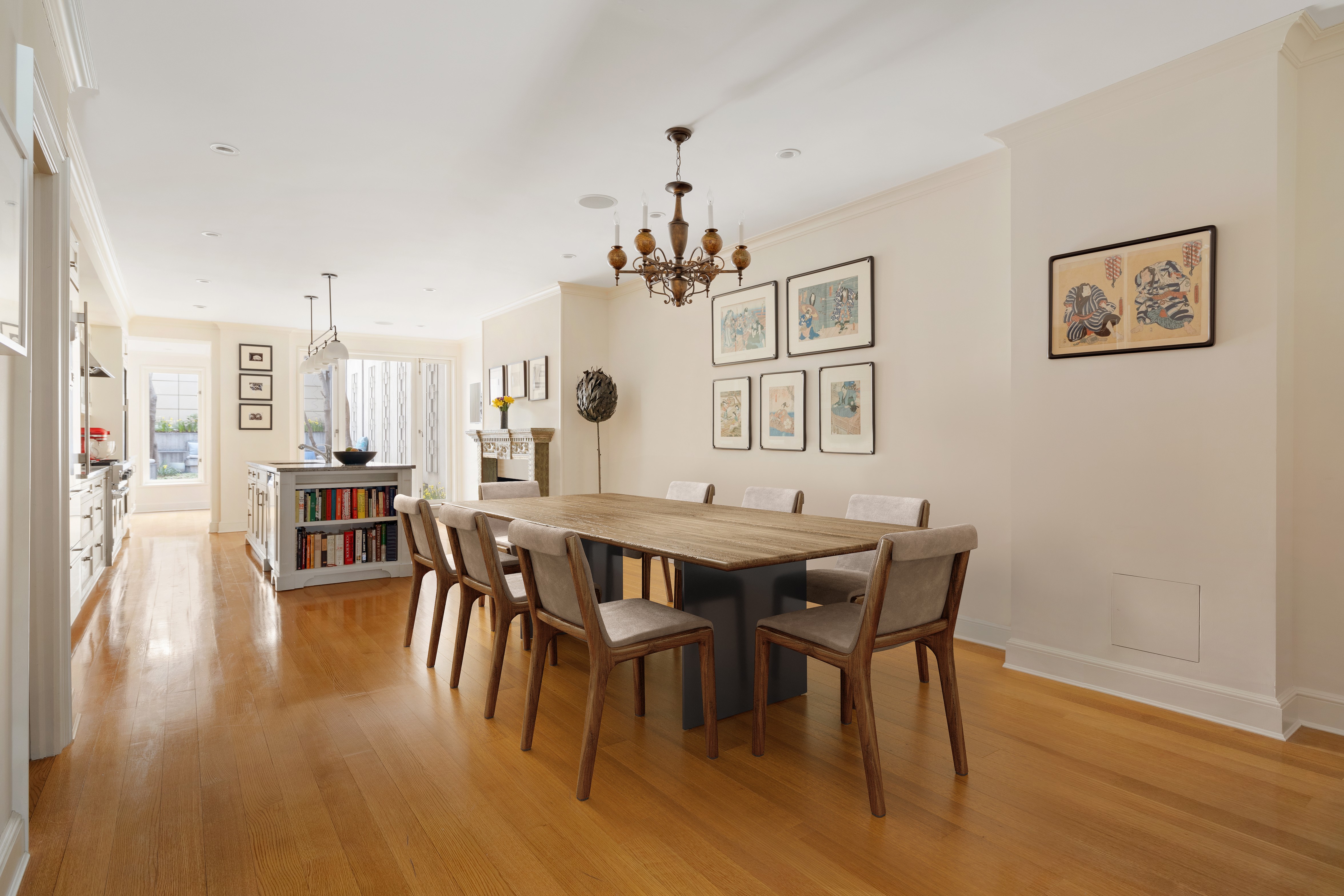 129 East 81st Street Manhattan, NY 10028 - Photo 13 of 17 a view of a dining room with furniture and wooden floor