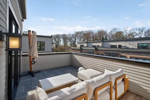 a view of a terrace with a couch