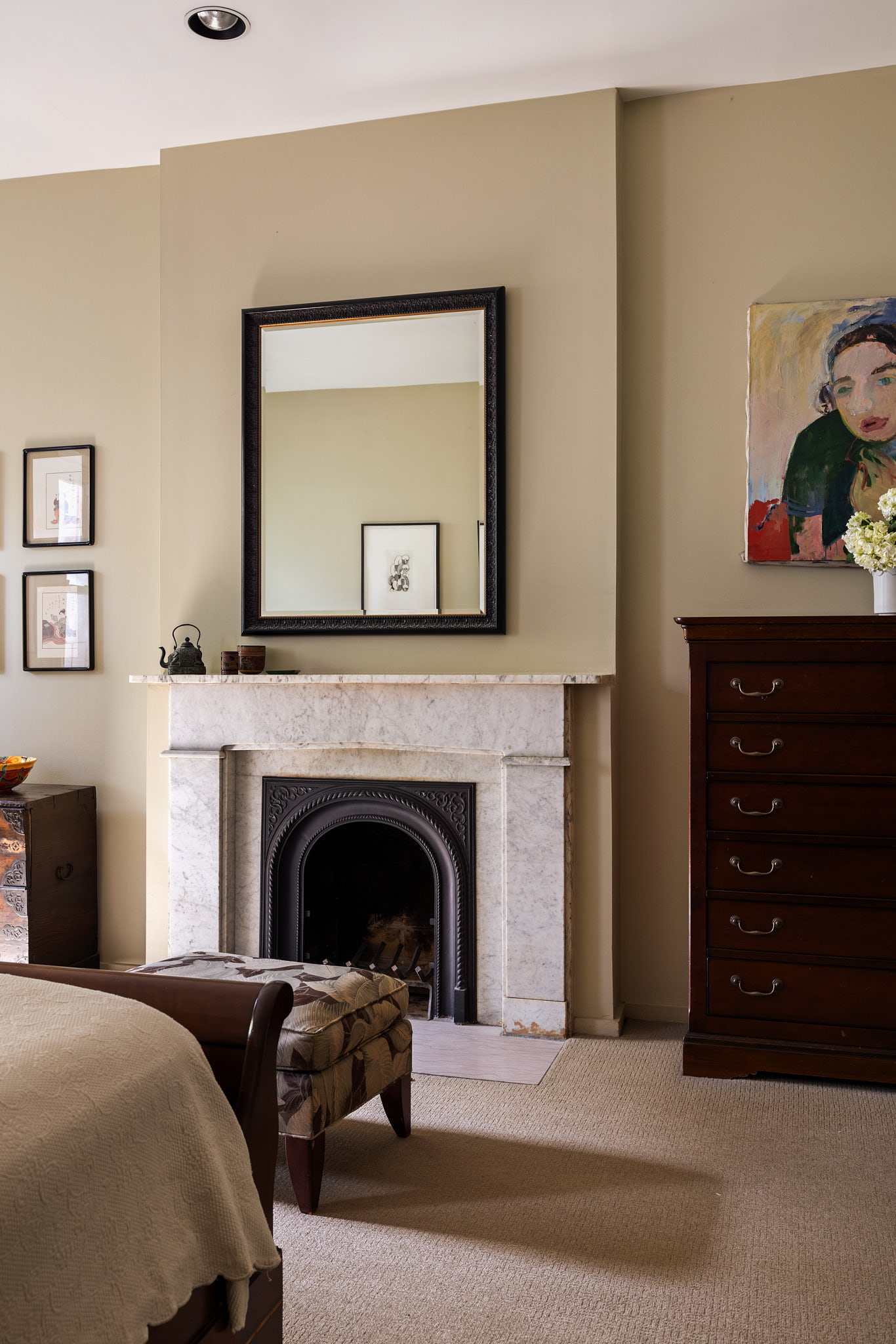 348 West 20th Street Manhattan, NY 10011 - Photo 12 of 18 a living room with furniture and a fireplace