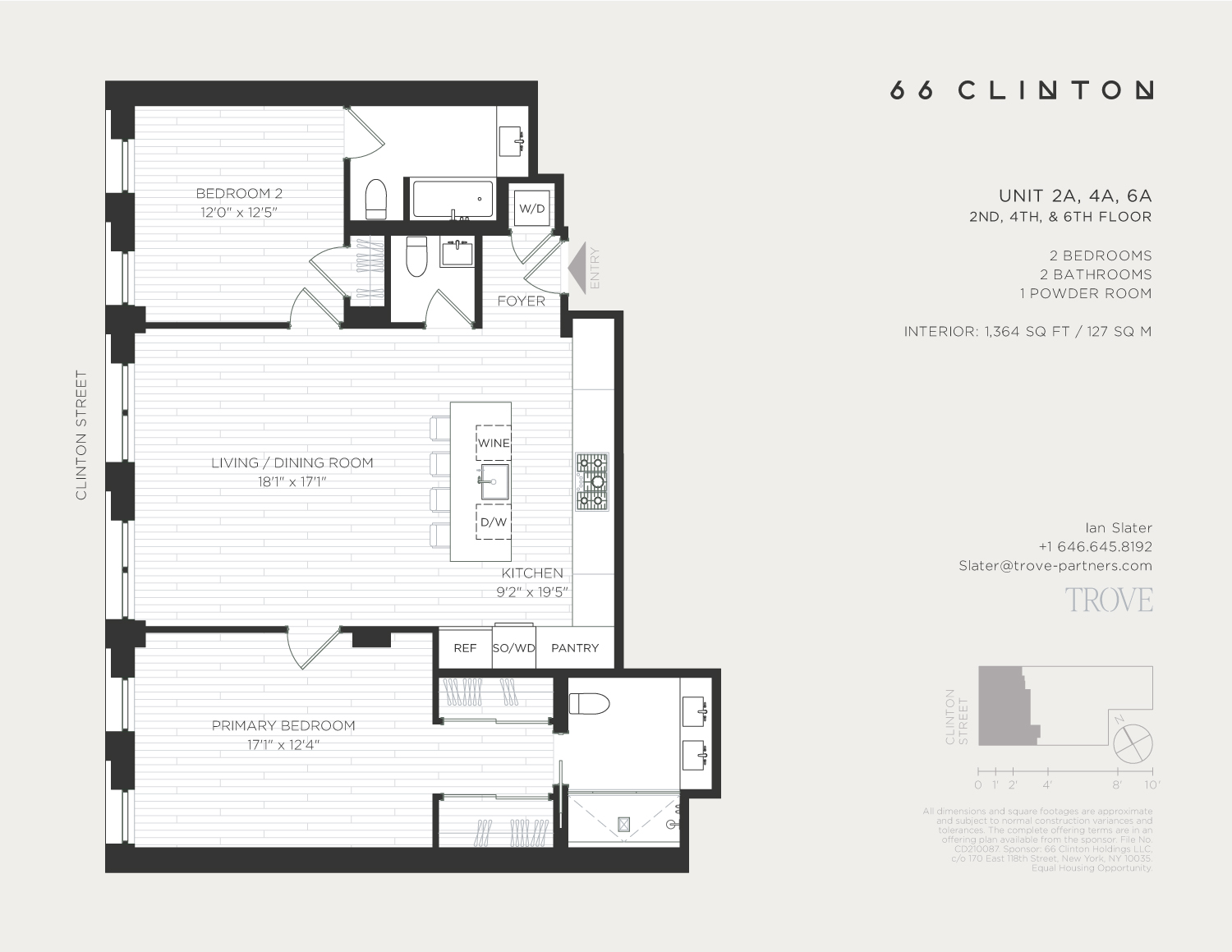 66 Clinton Street, Unit 6A Manhattan, NY 10002 - Photo 17 of 17 a picture of a floor plan