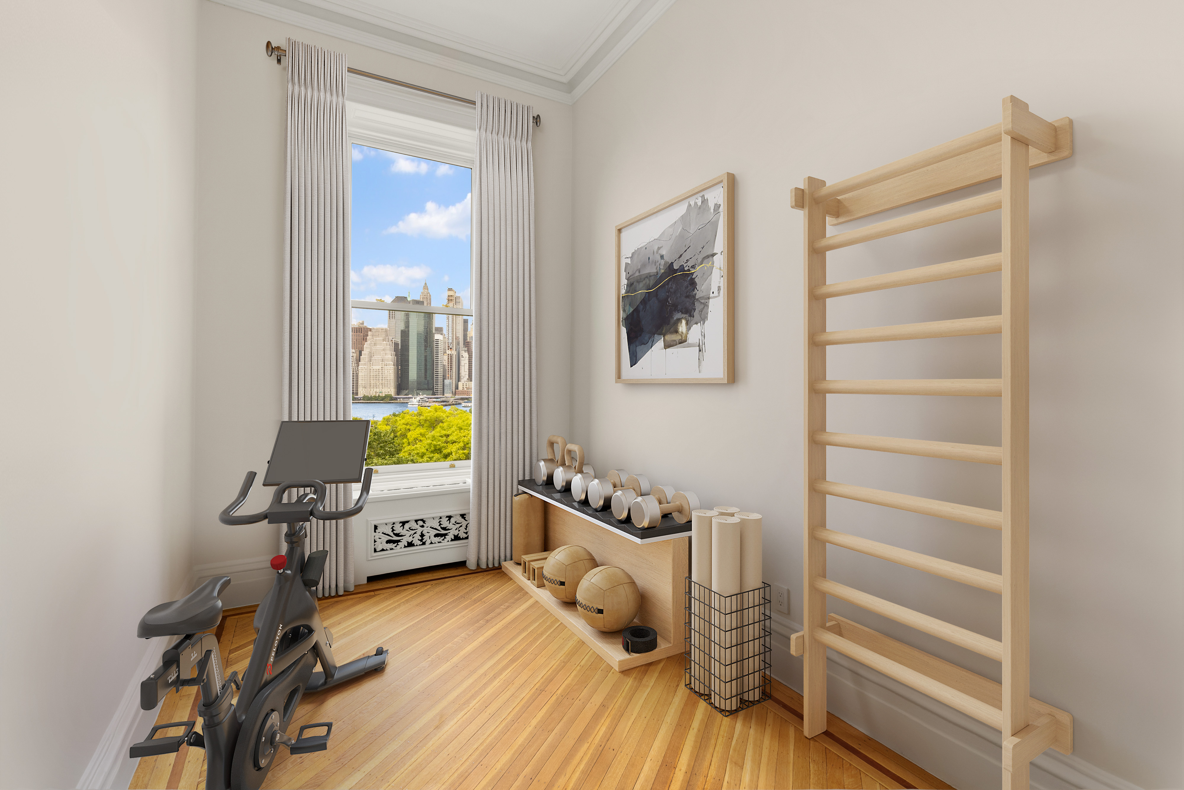 75 Columbia Heights Brooklyn, NY 11201 - Photo 22 of 29 a view of a room with furniture and wooden floor