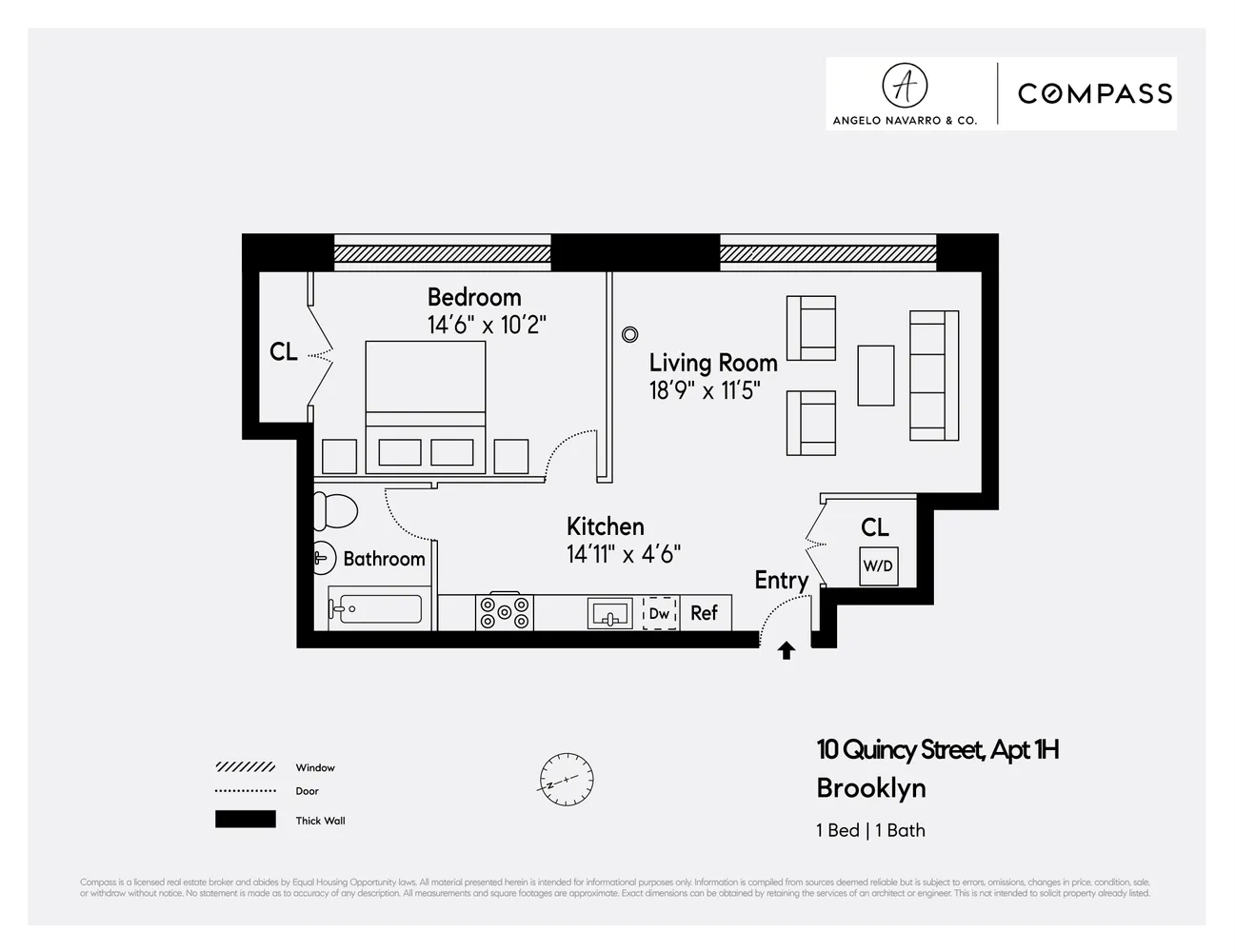 $3,995 | 10 Quincy Street, Unit 1H | Clinton Hill