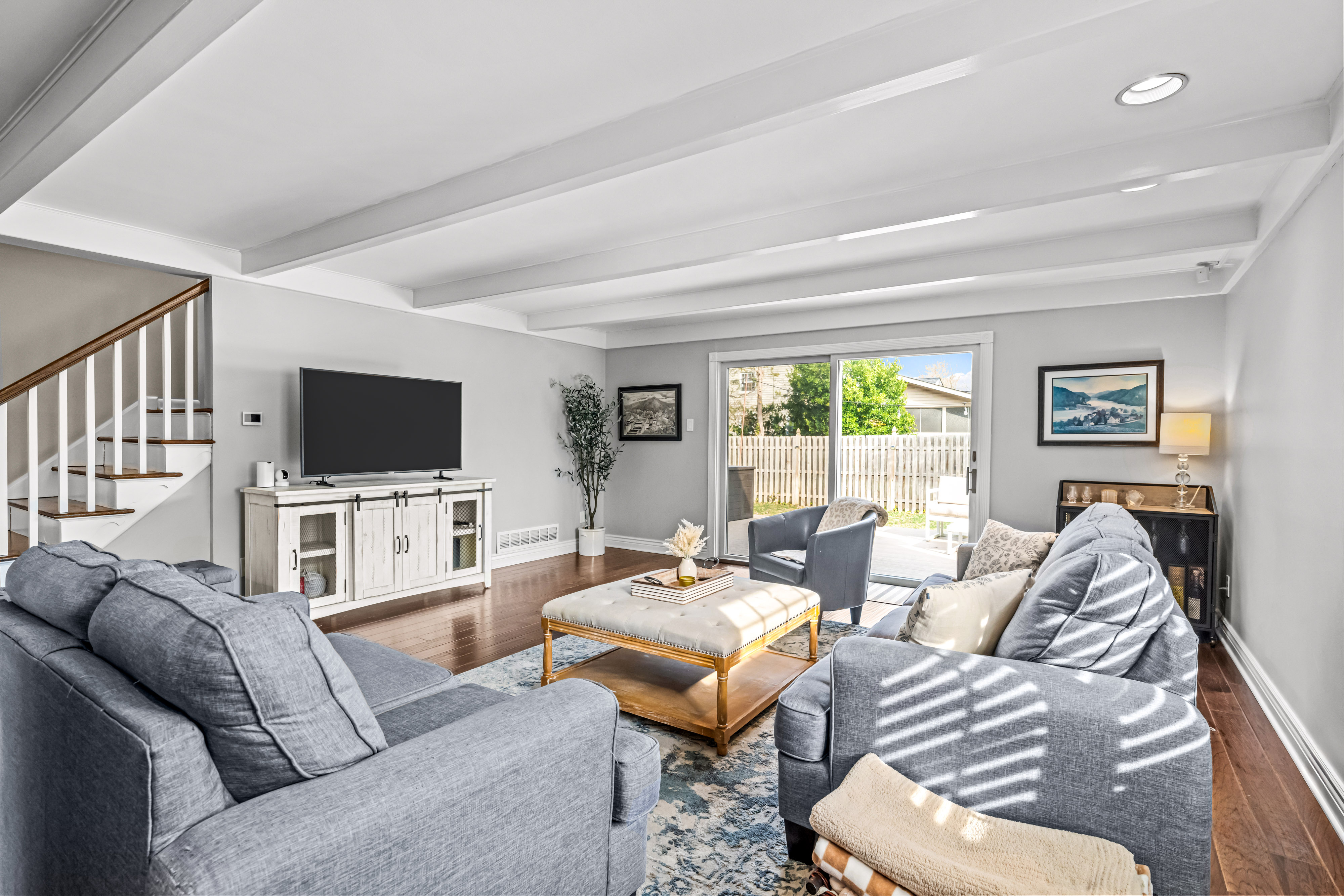 430 Pelham Road Cherry Hill, NJ 08034 - Photo 21 of 48 a living room with furniture a flat screen tv and a window
