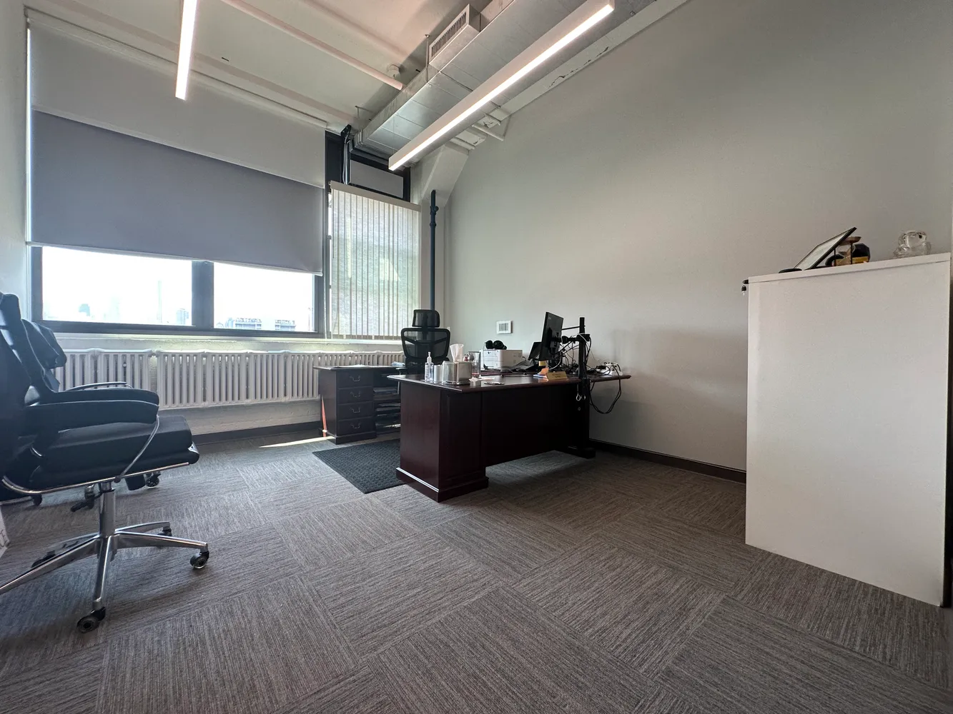 a room with furniture and windows