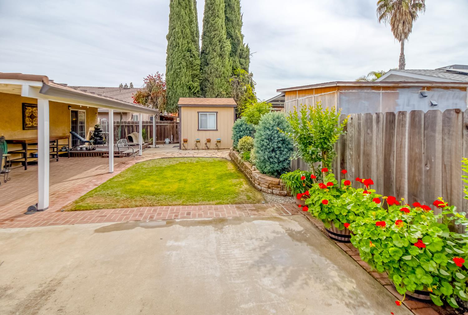 2016 Don Pedro Road Ceres, CA 95307 - Photo 25 of 28 Backyard with storage shed.