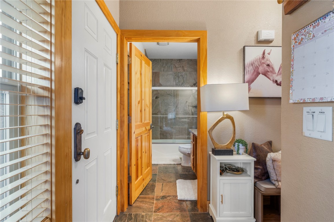 164 Buck Ridge Road, Unit 168 Dillon, CO 80435 - Photo 4 of 31 Entryway and guest bathroom