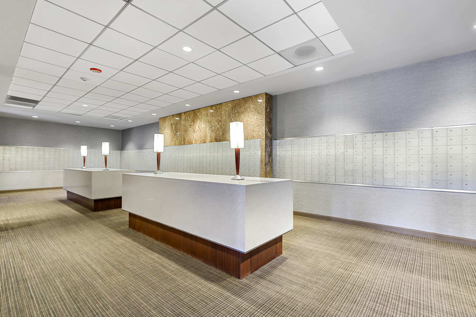 655 West Irving Park Road, Unit 1101 Chicago, IL 60613 - Photo 20 of 24 a living room with granite countertop furniture and a flat screen tv