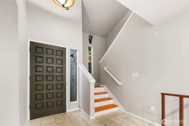 a view of an entryway with staircase