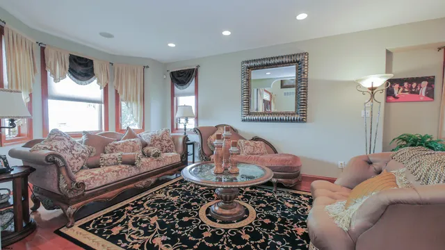 a kitchen with lots of counter top space